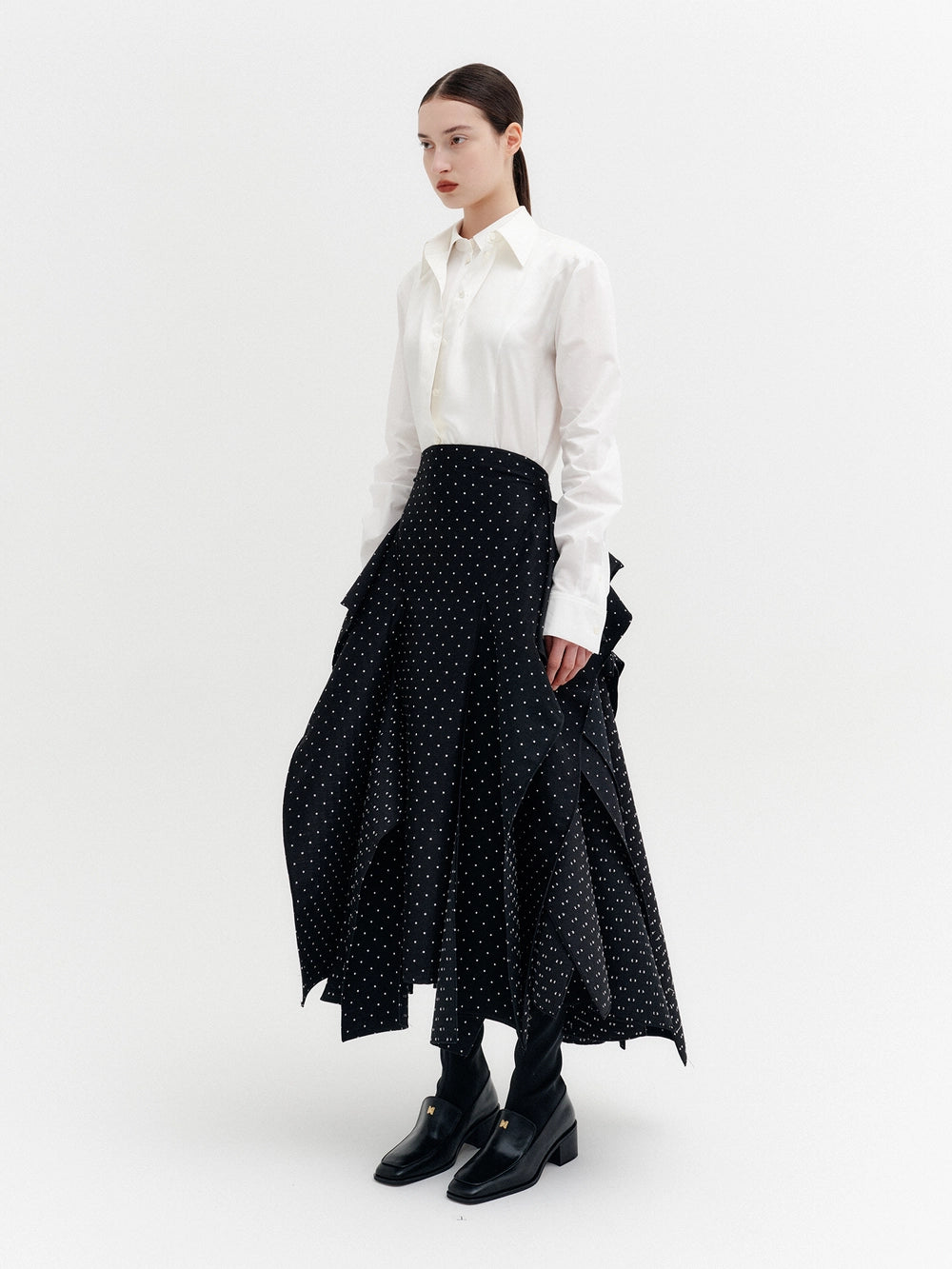 EENK Double Layer Collar Shirt - Ivory