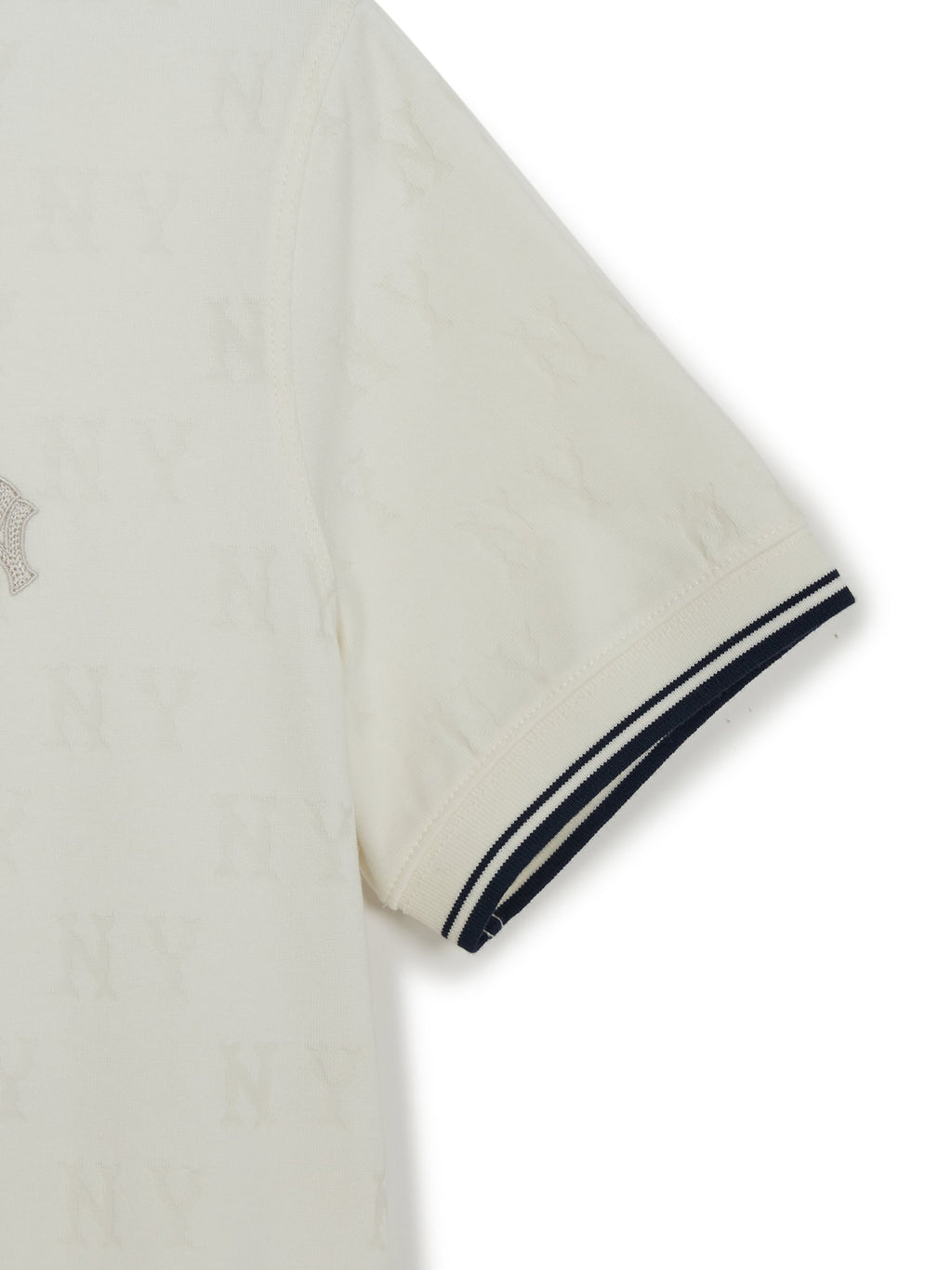MLB Korea Women's Classic Monogram Tone-on-Tone Jacquard Collar Ops
