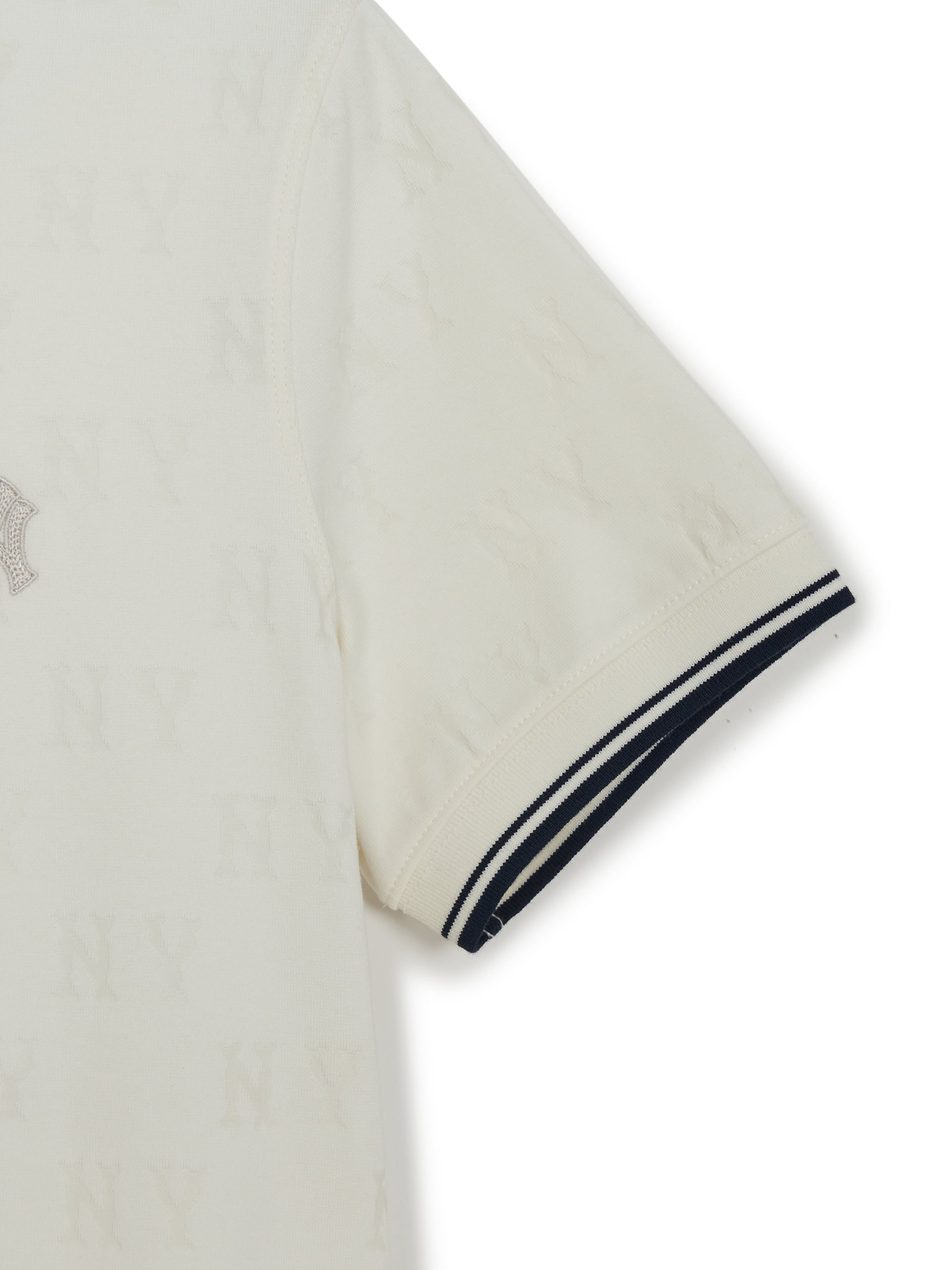 MLB Korea Women's Classic Monogram Tone-on-Tone Jacquard Collar Ops