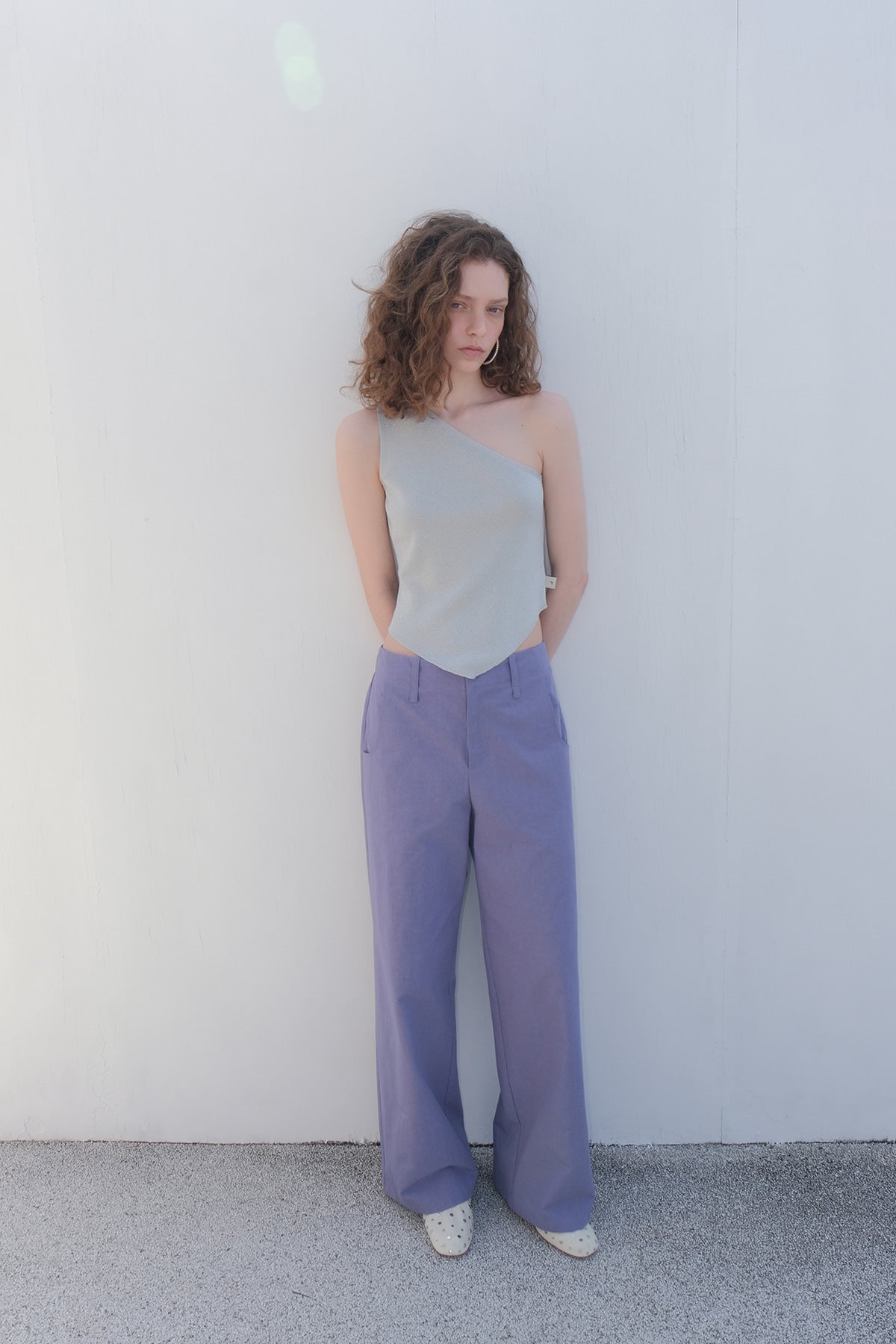 Overdueflair Cotton Wide Pants Lavender