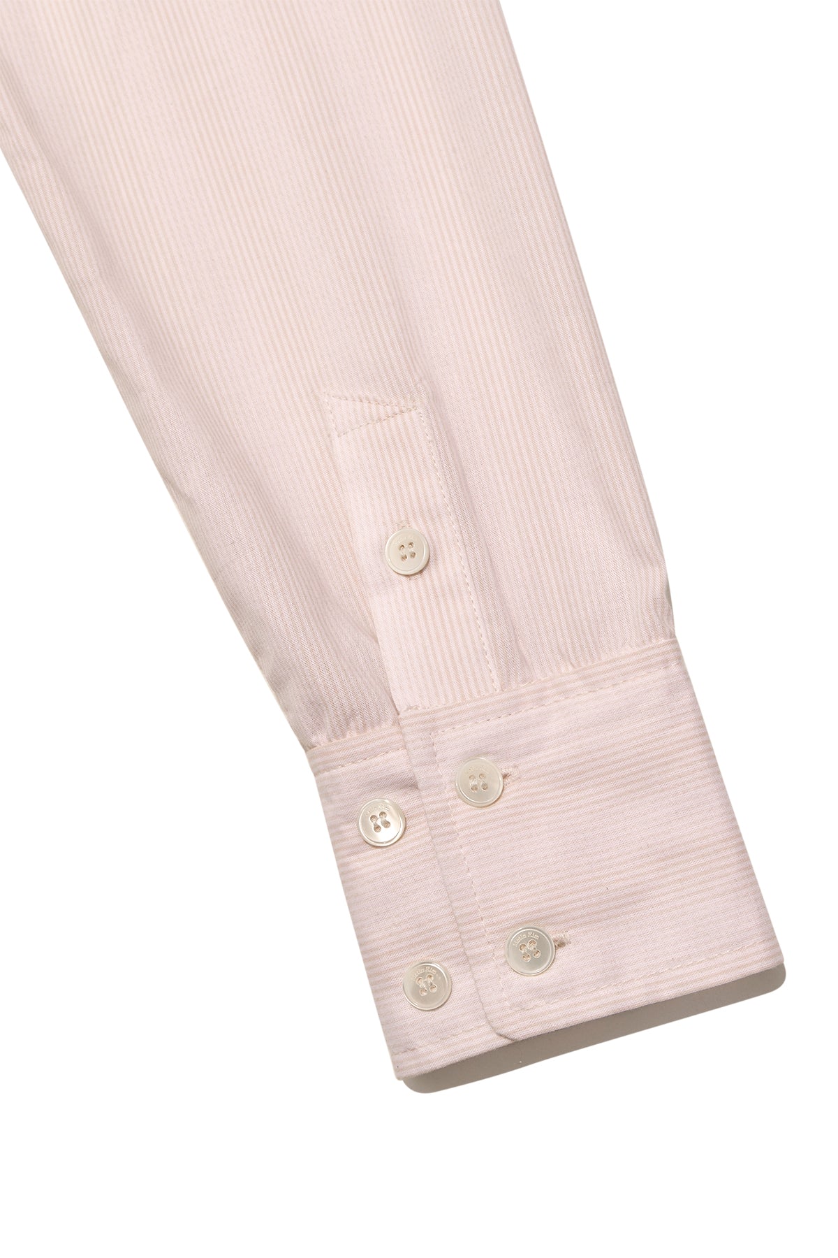 [matinkim] CUFFS BUTTON POINT STRIPE SHIRT IN LIGHT PINK