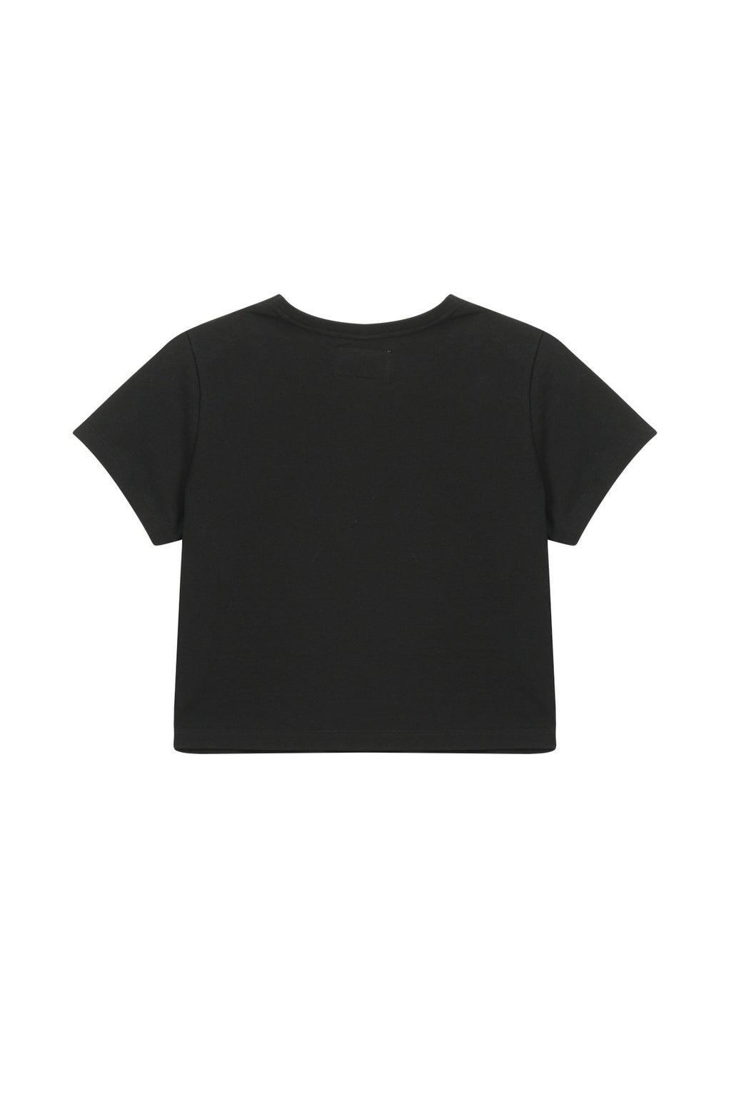 [matinkim] LOGO CUTTED CROP TOP IN BLACK