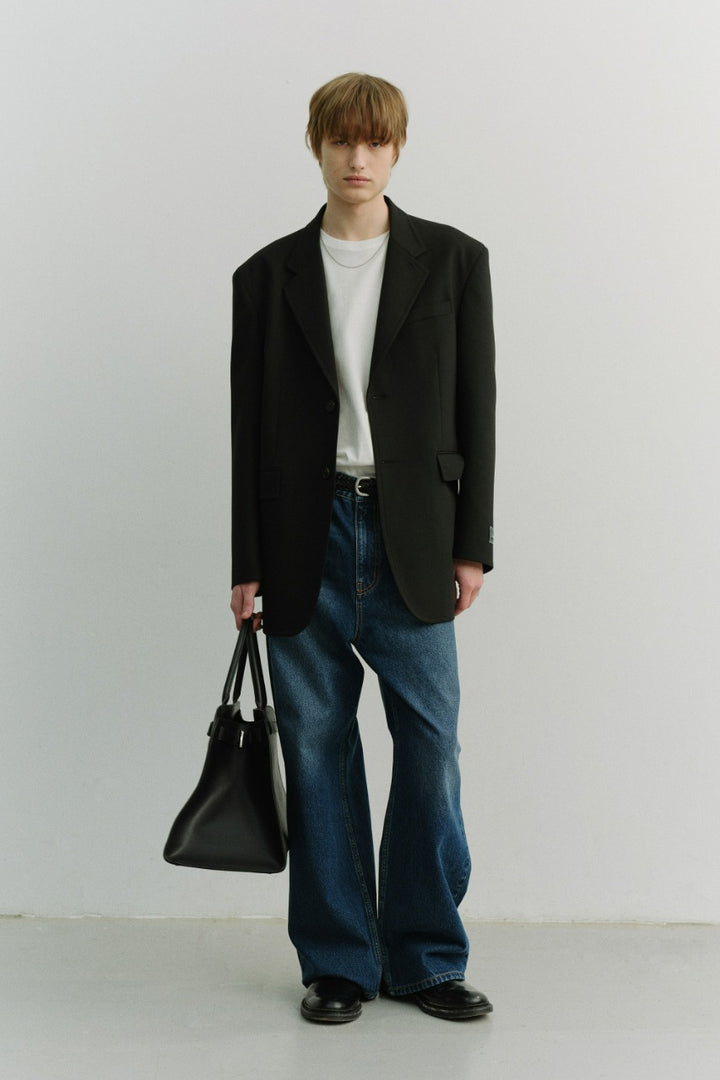 Dunst Semi Flared Jeans Classic Blue