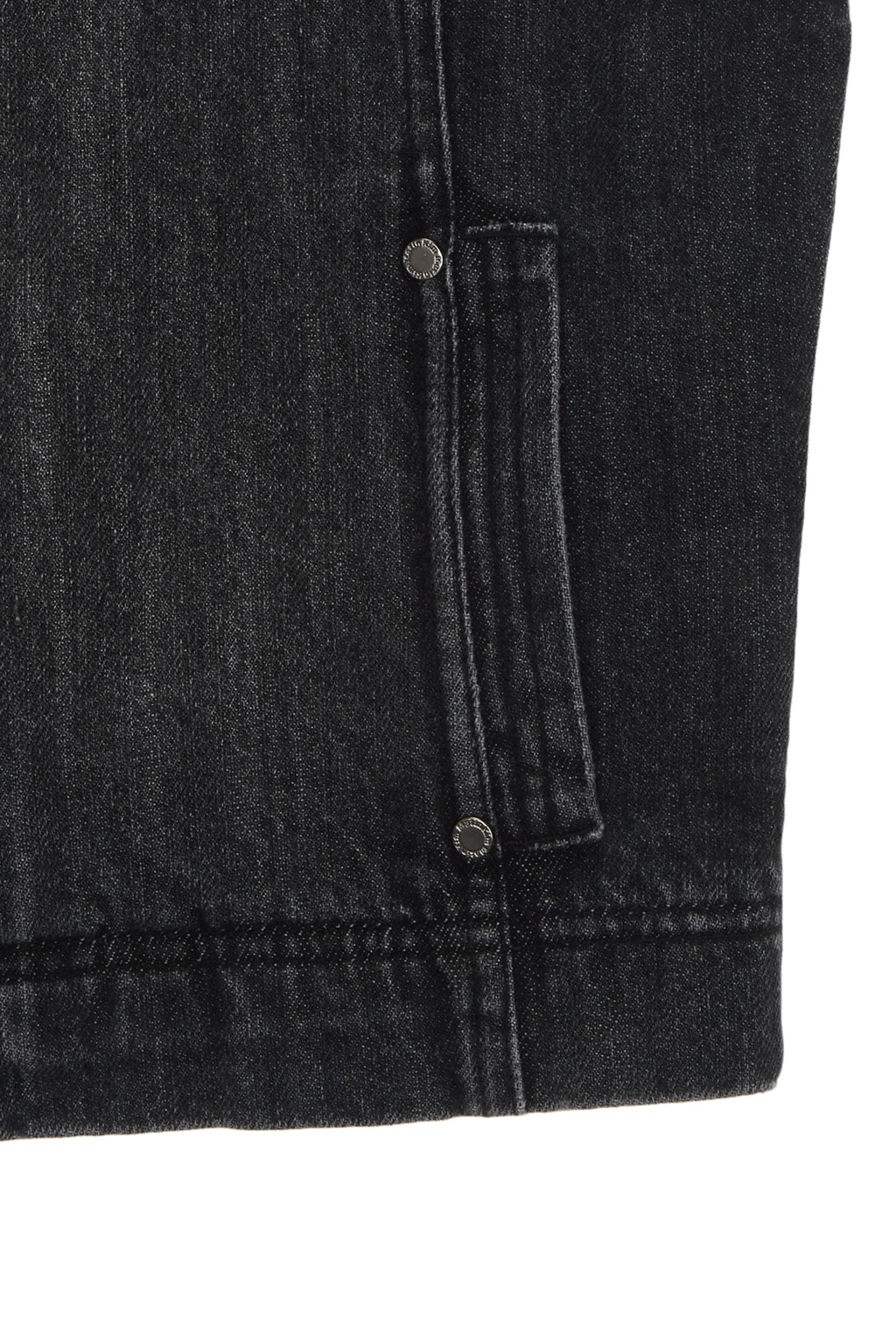 [matinkim] SLIM ZIP UP DENIM VEST IN BLACK