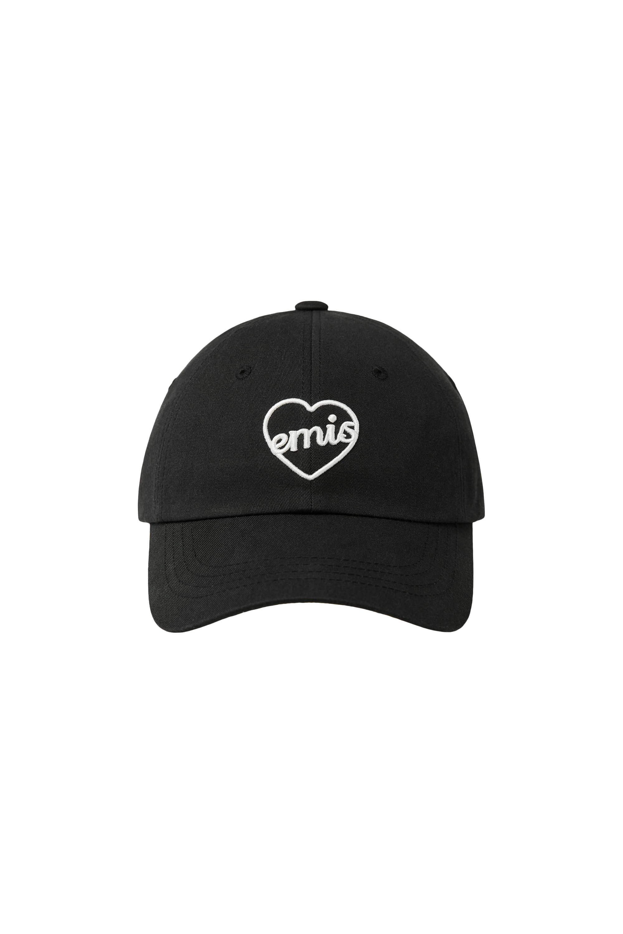 HEART BALL CAP-BLACK/WHITE