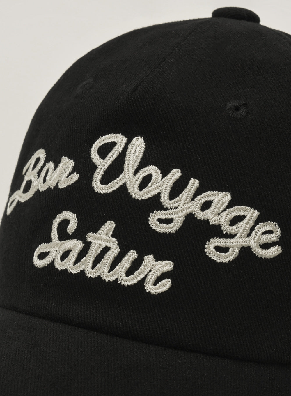 [satur] Bon Voyage 5 Panel Ball Cap - Black