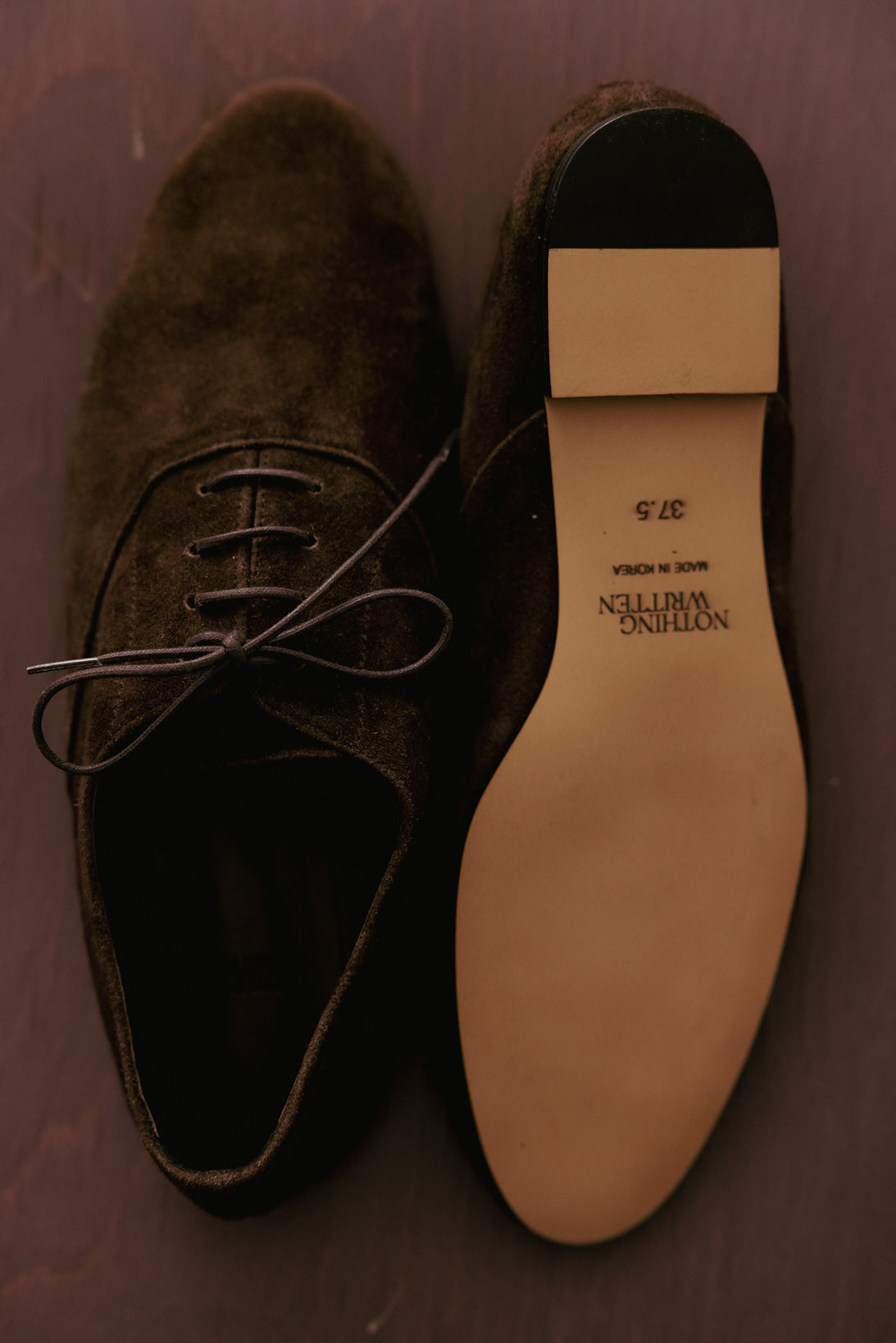 Nothing Written Calm Derby Shoes (Brown Suede)