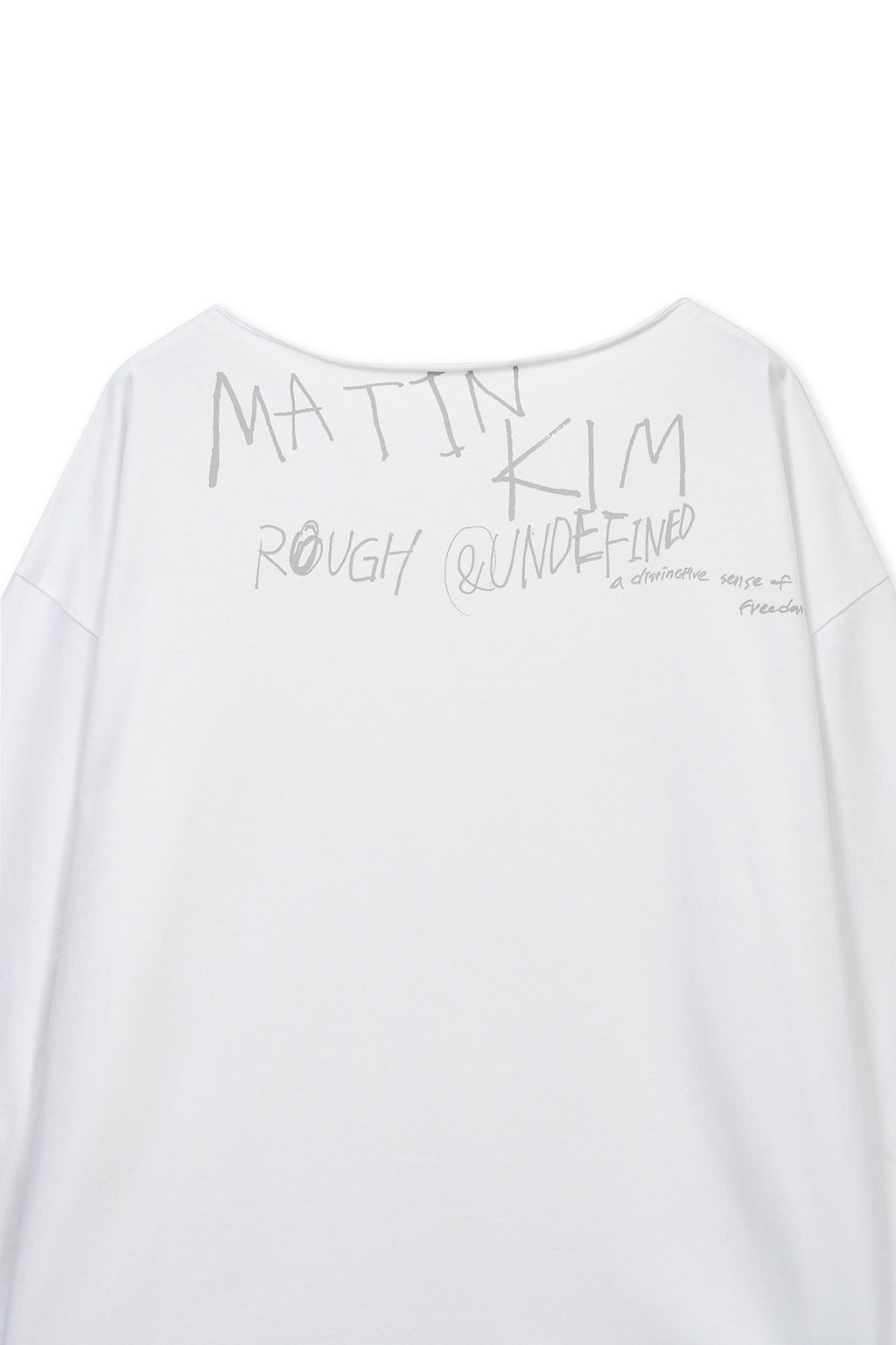 Matinkim Raw Hem Finished Boat Neck Top IN White