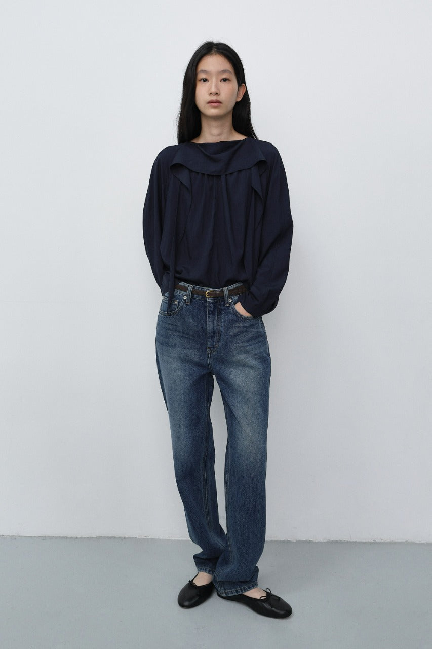 Dunst Essential Straight Jeans Brushed Blue