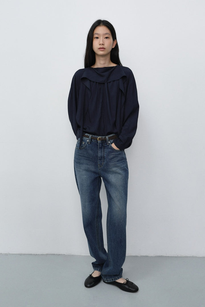 Dunst Essential Straight Jeans Brushed Blue