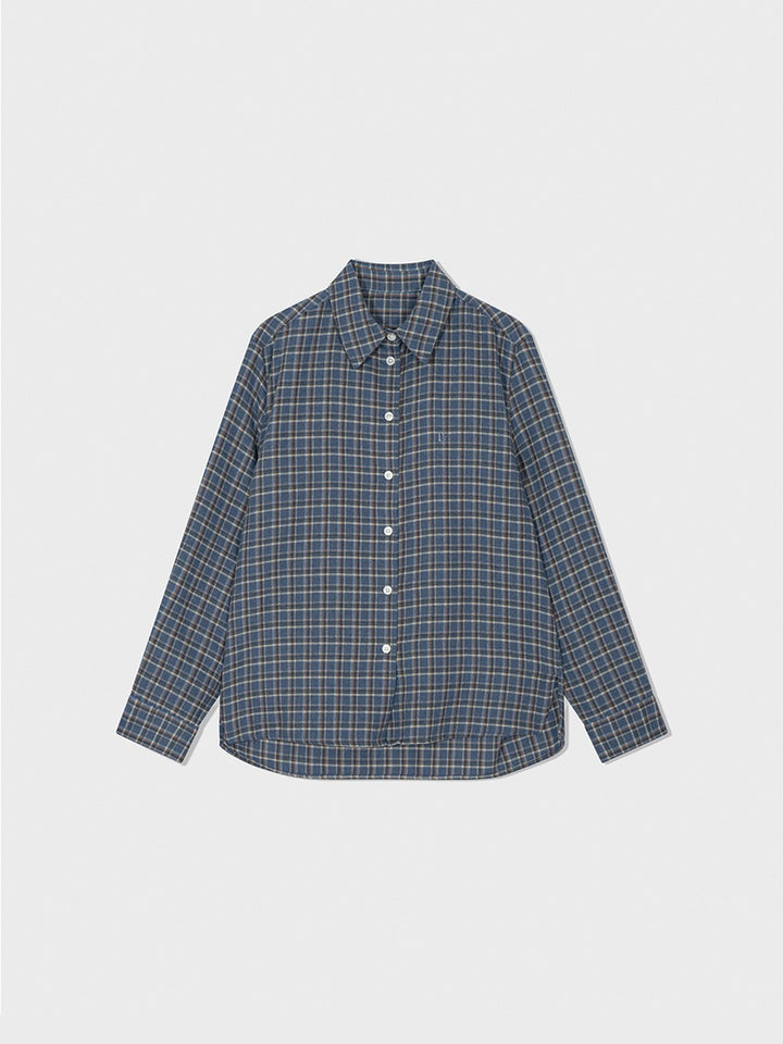 Low Classic Regular Fit Shirt Blue Bird Check