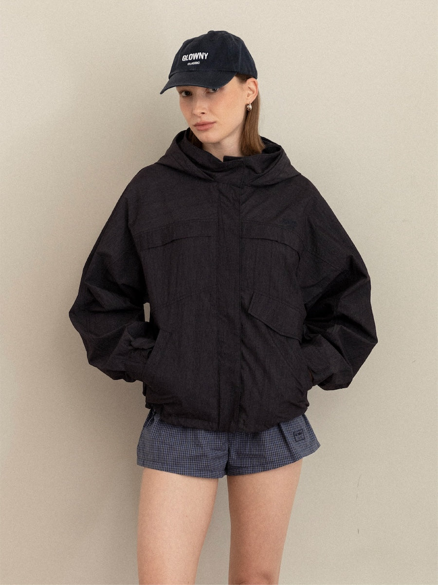 GLOWNY G Packable Hood Jacket (Navy)
