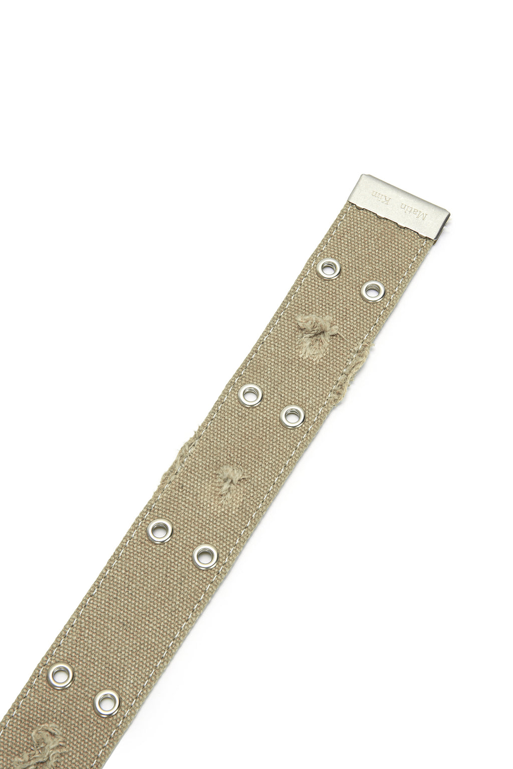 [matinkim] DAMAGE EYELET BELT IN BEIGE