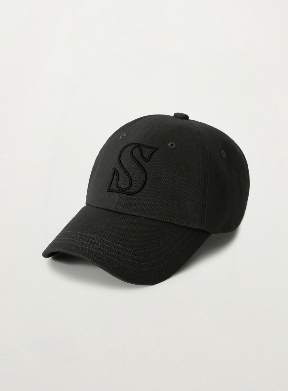 [satur] S Logo Vintage Casual Ball Cap - Charcoal