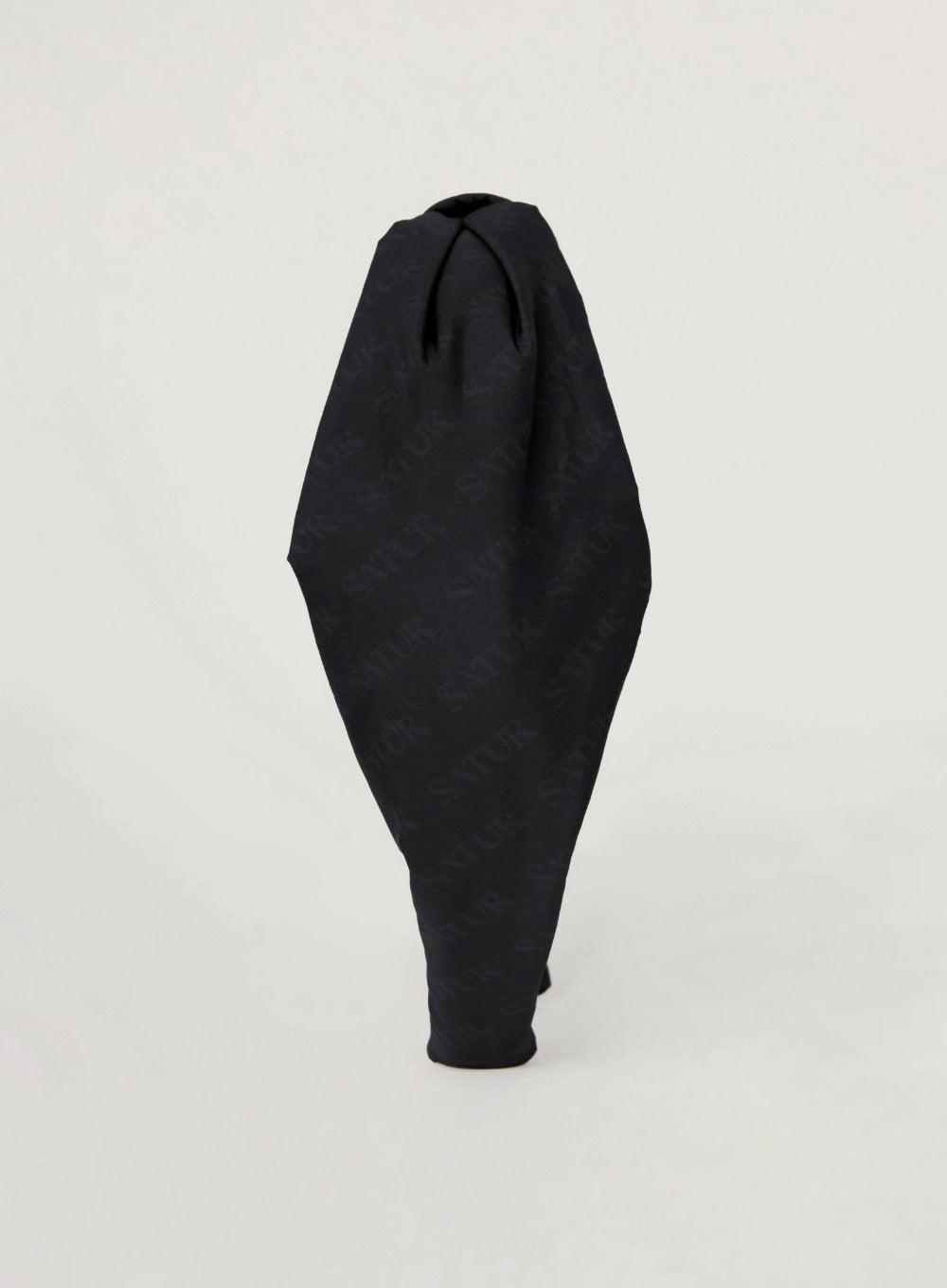 [satur] (W) Classic Logo Shirring Hairband - Black