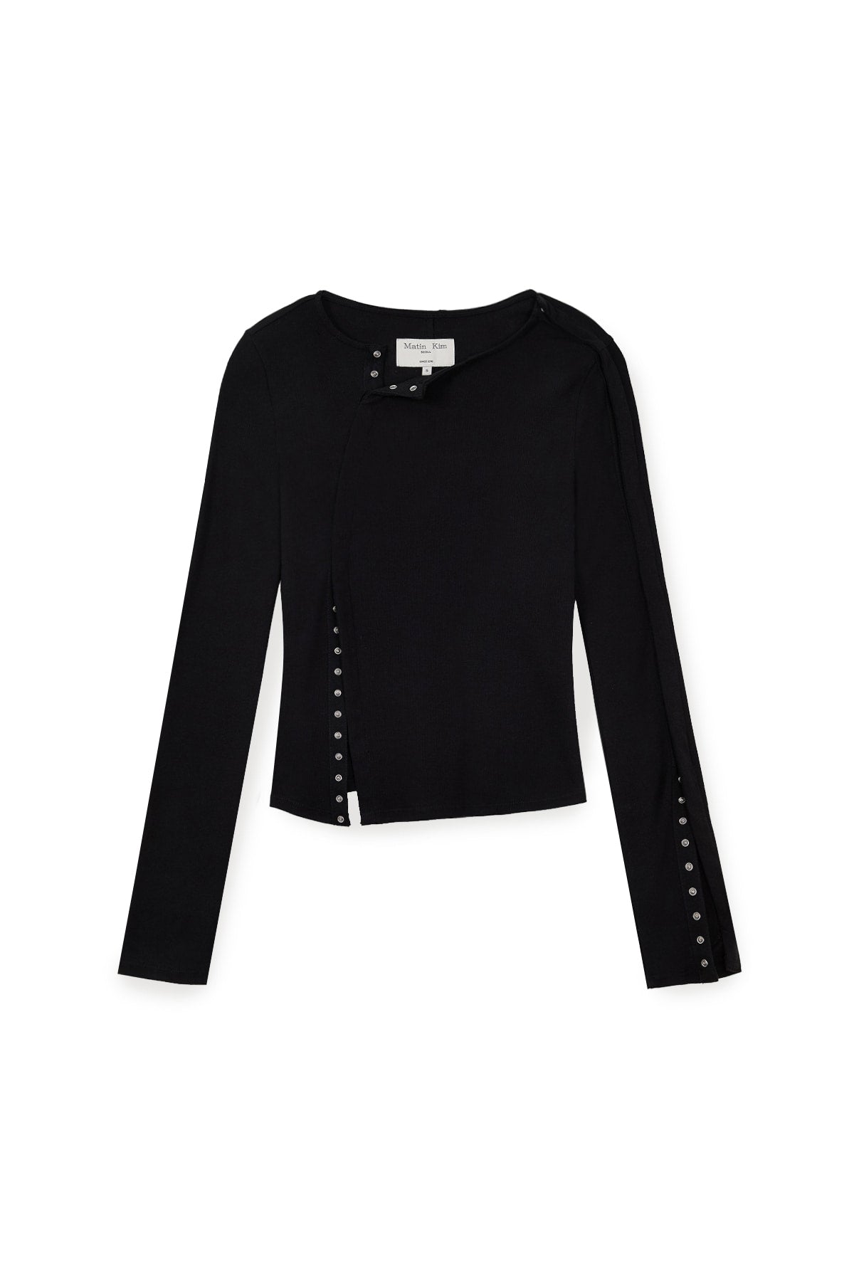 Matinkim Snap Detail Slim Top IN Black