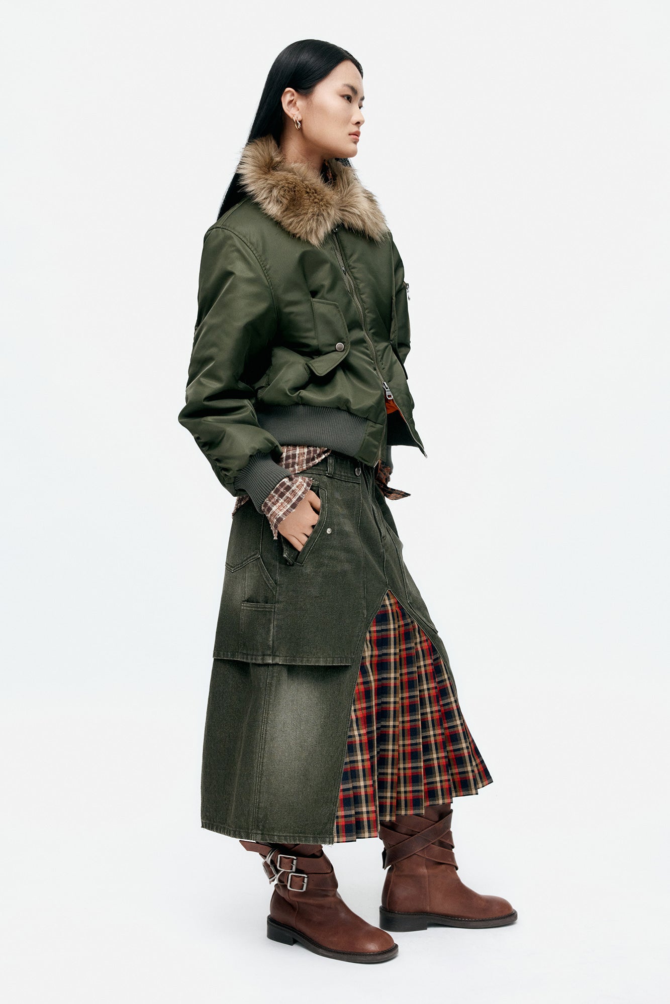 Andersson Bell Raptor Layered Pleats Skirt