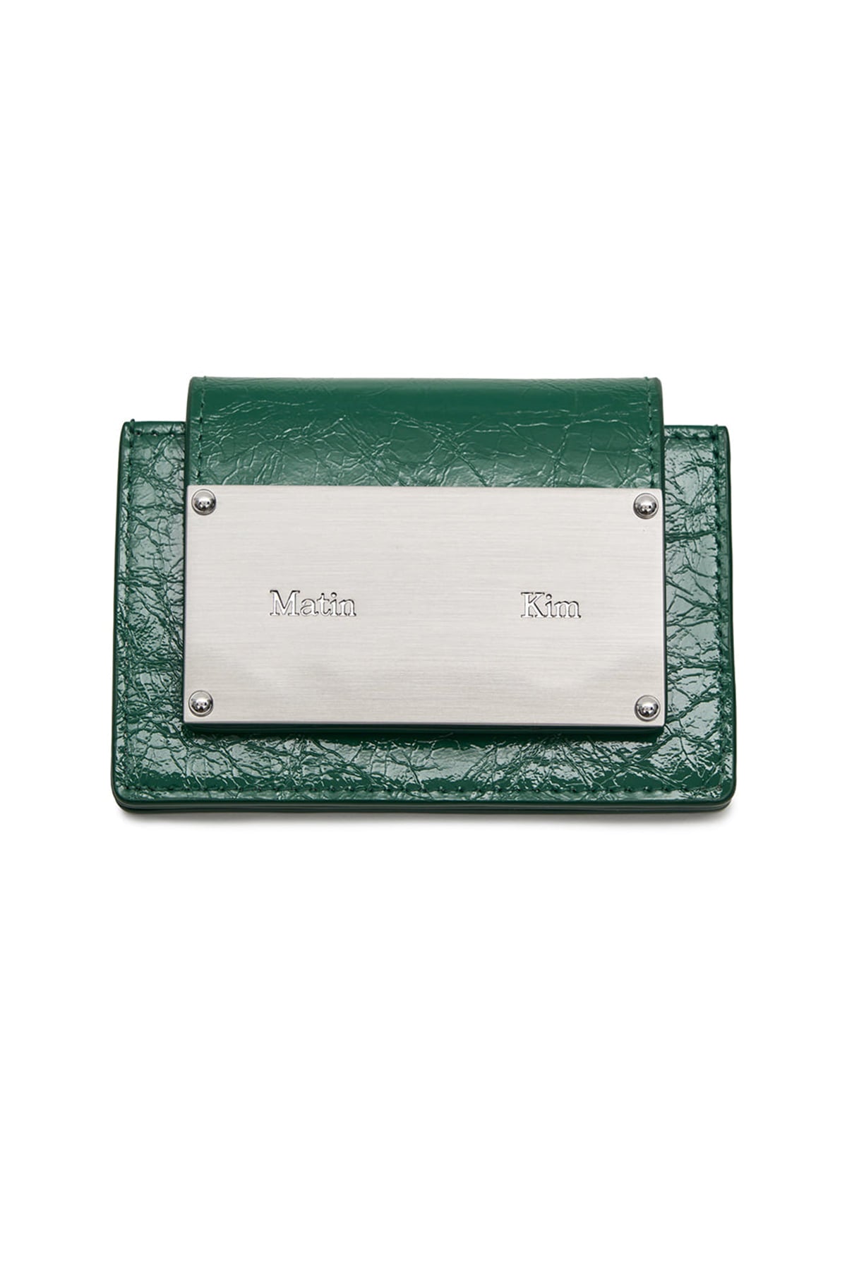 Matinkim Glazed Accordion Wallet IN Green