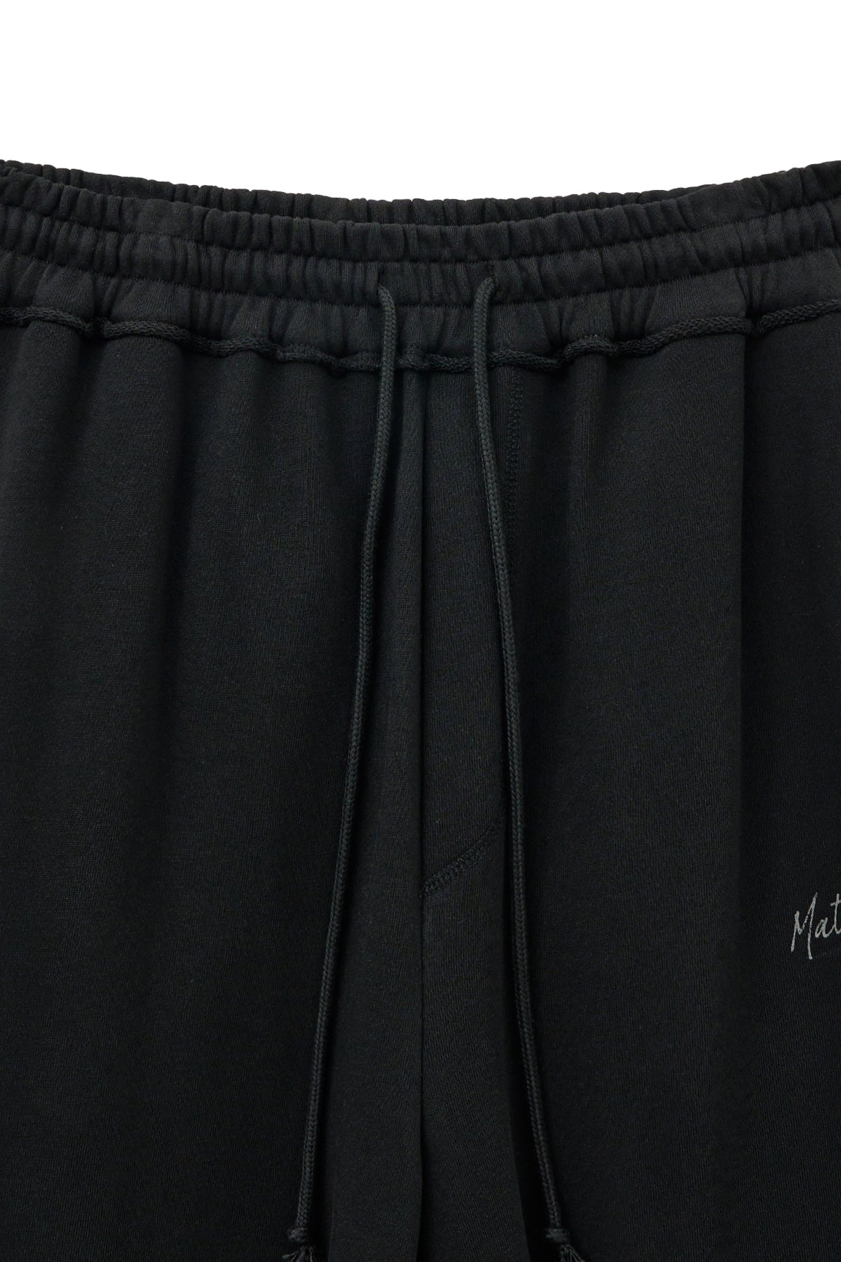 [matinkim] DRAWSTRING POINT SWEATPANTS IN BLACK