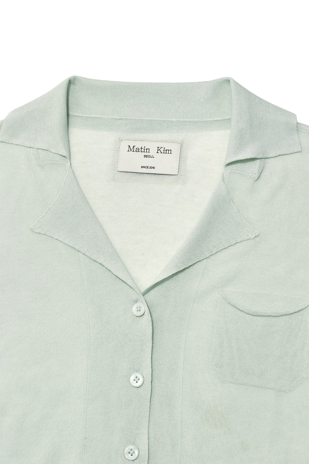 Matinkim String Point Plain Long Cardigan IN Mint