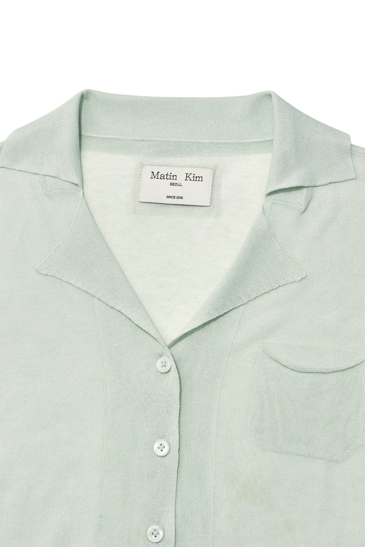 Matinkim String Point Plain Long Cardigan IN Mint