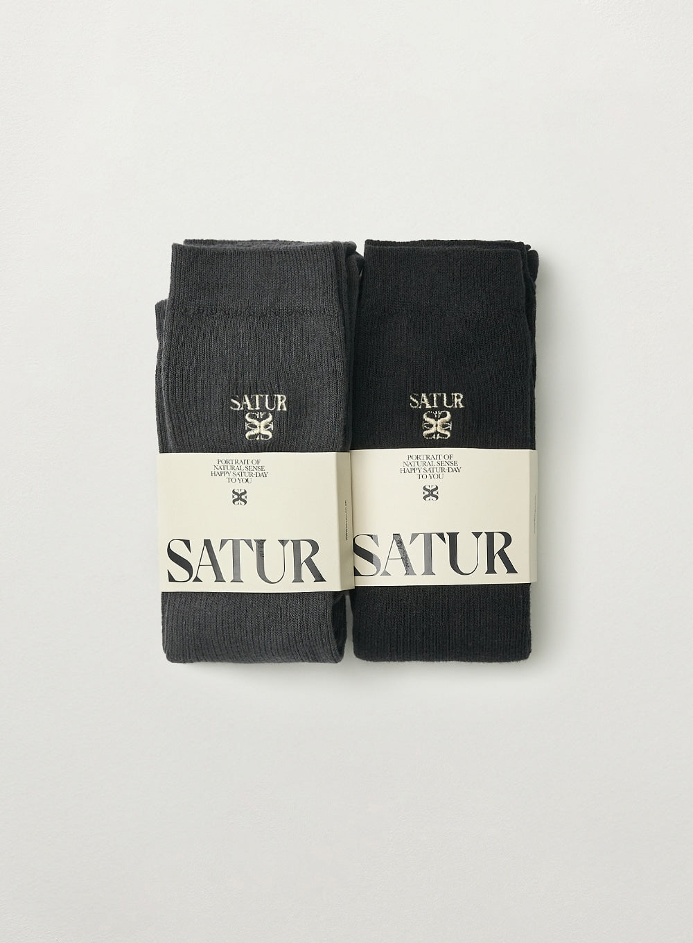 [satur] Apero Cotton Knee Socks - Black