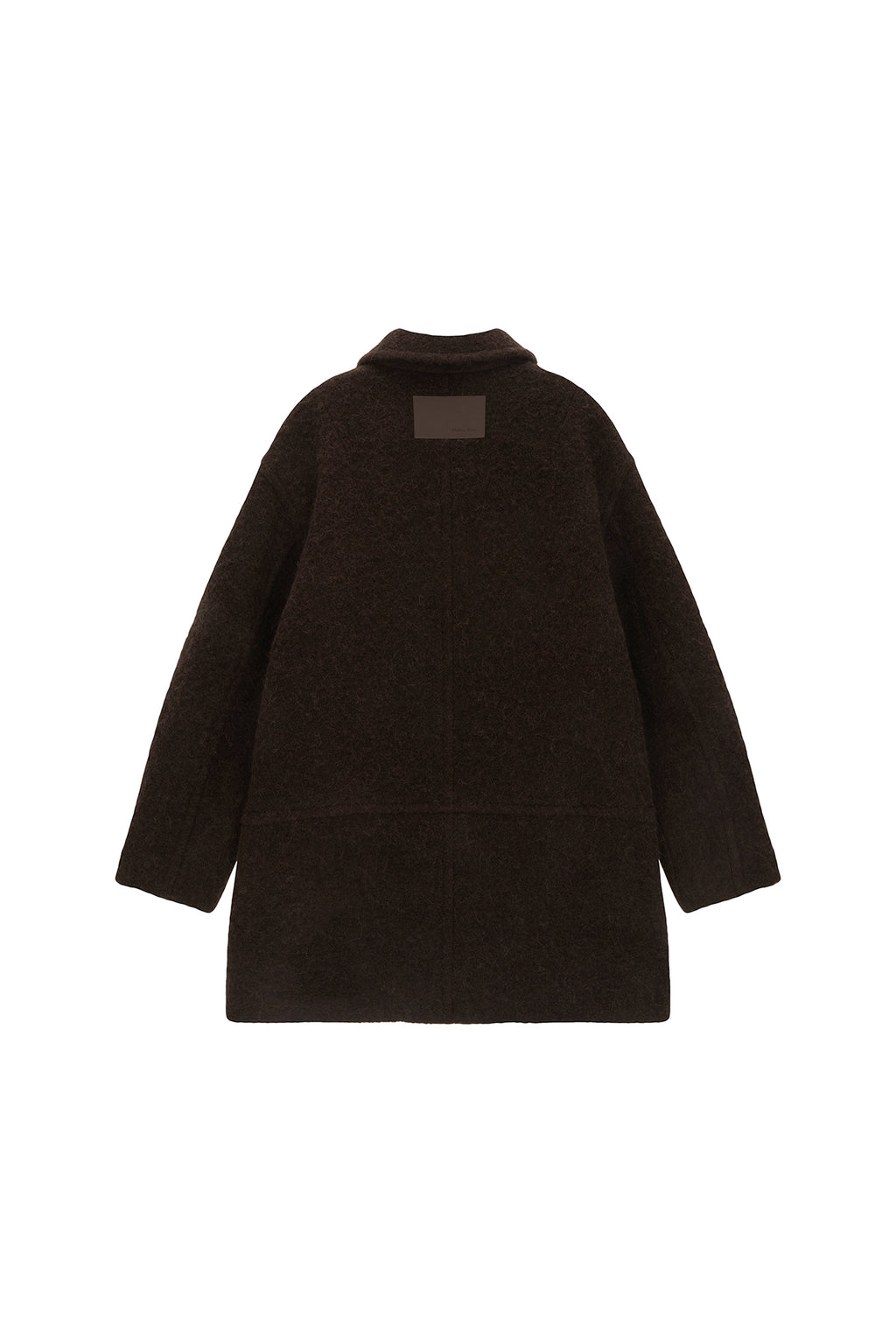 Matinkim Raglan Boucle Half Coat IN Dark Brown
