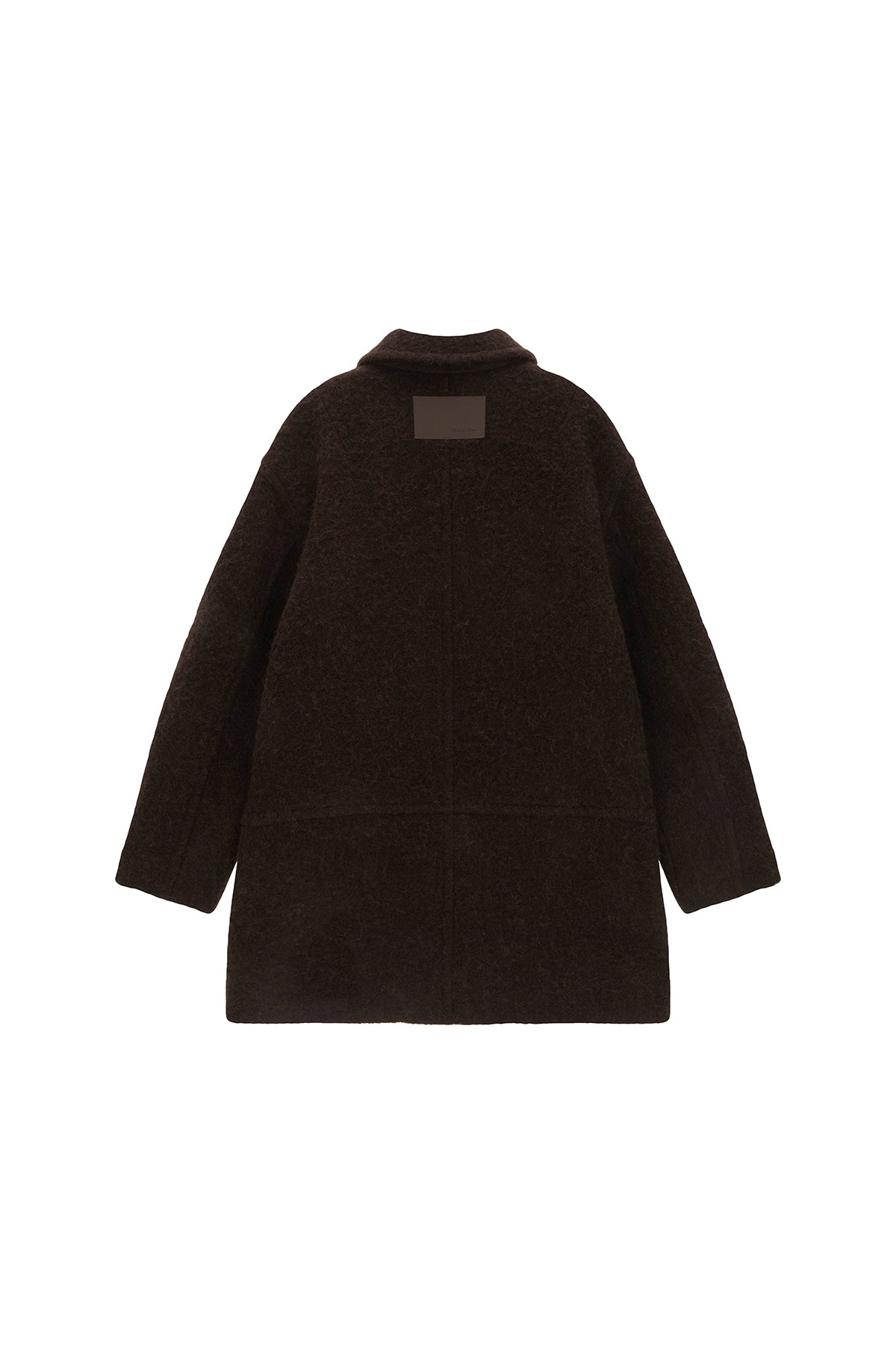 Matinkim Raglan Boucle Half Coat IN Dark Brown