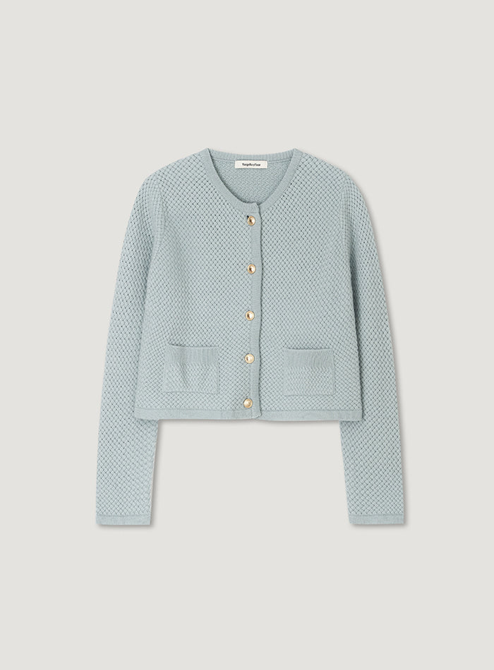 Mango Maniplease Letter Gold Cardigan