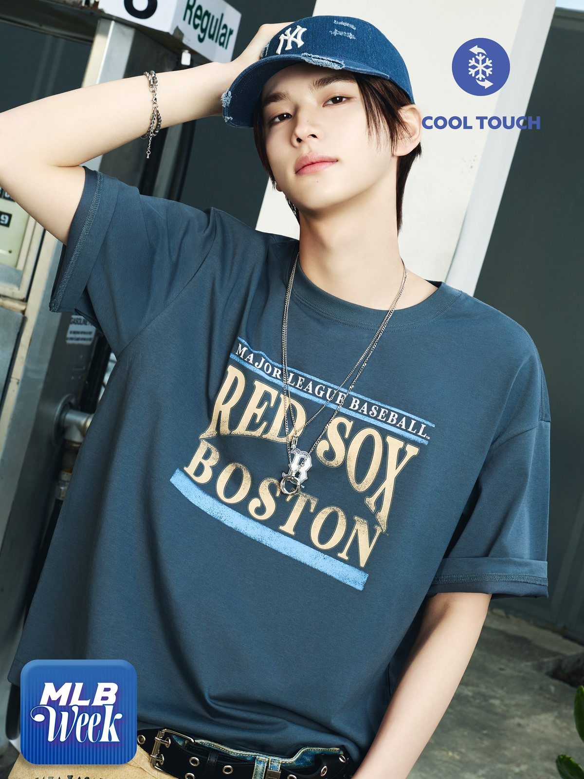 Mlb Hot Summer Graphic Oversized Short-Sleeve T-shirt Boston Red Sox
