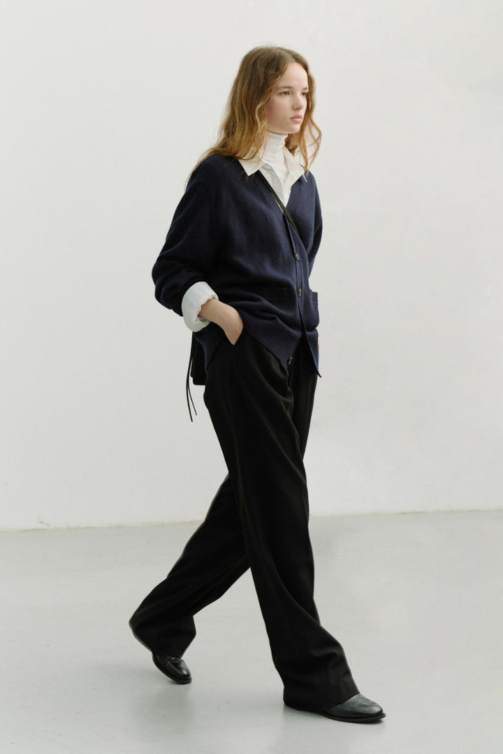 Dunst Double Pleated Slacks Black