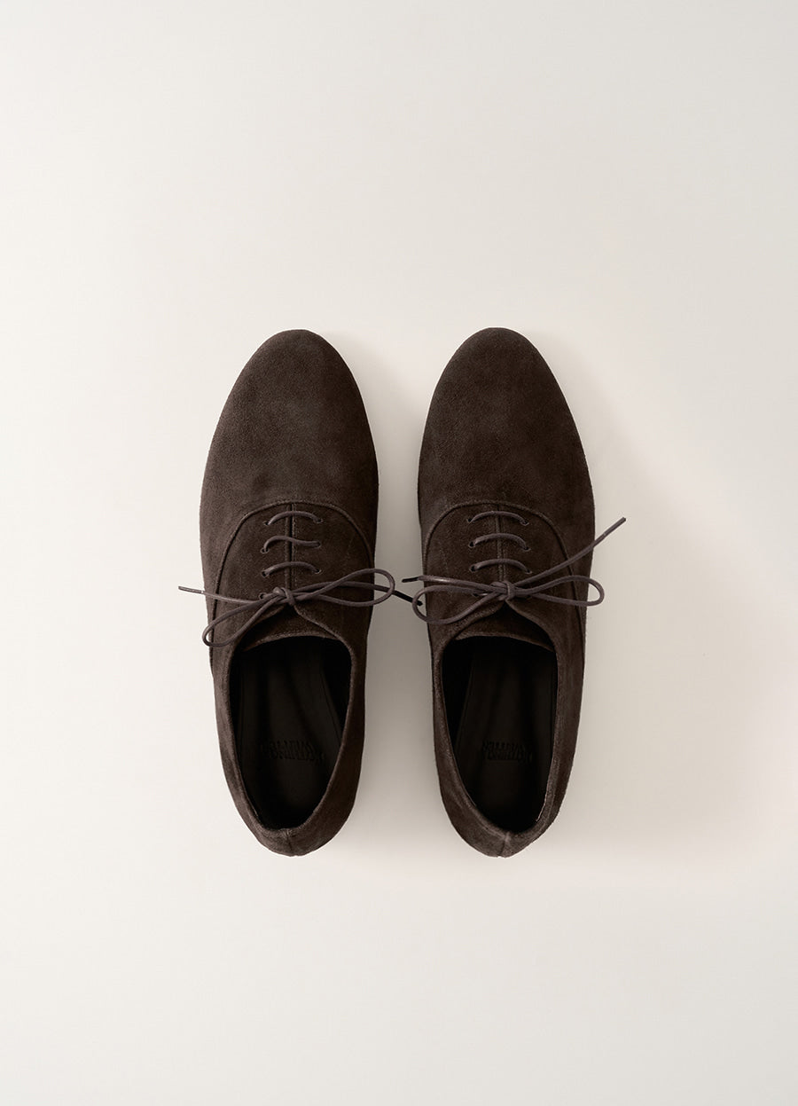 Nothing Written Calm Derby Shoes (Brown Suede)
