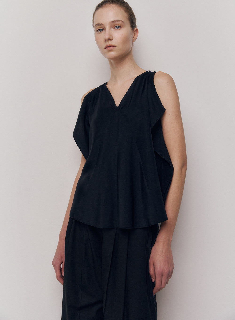 Kindersalmon Arden Silk Blouse Black
