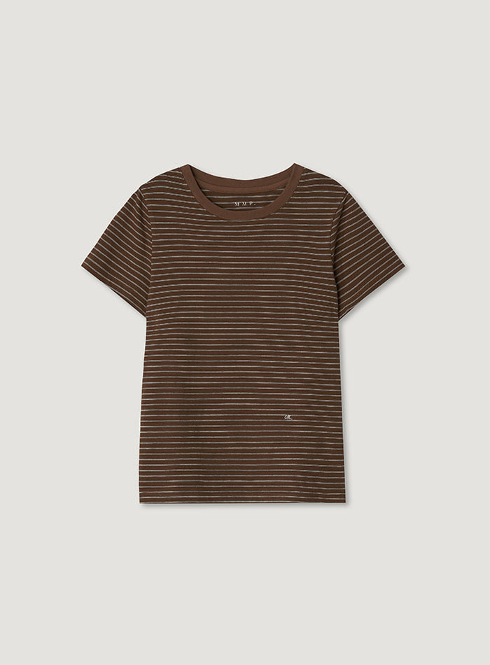 Mango Maniplease Origin Tee Brown Stripe