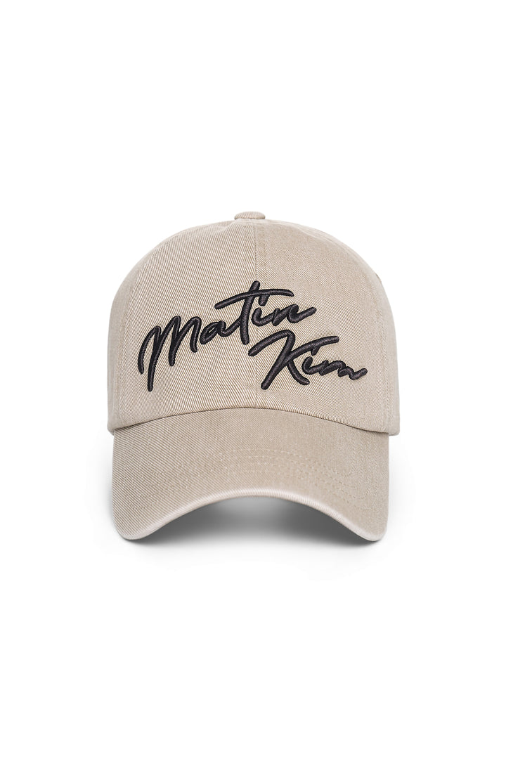 Matinkim Logo Script Ball Cap IN Beige