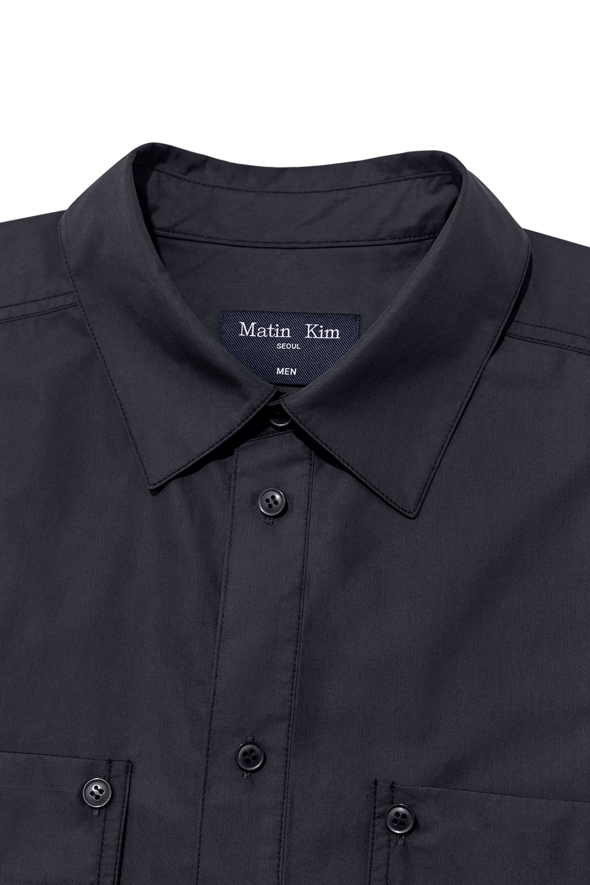 [matinkim] POCKET FOLDOVER SHIRT FOR MEN IN CHARCOAL