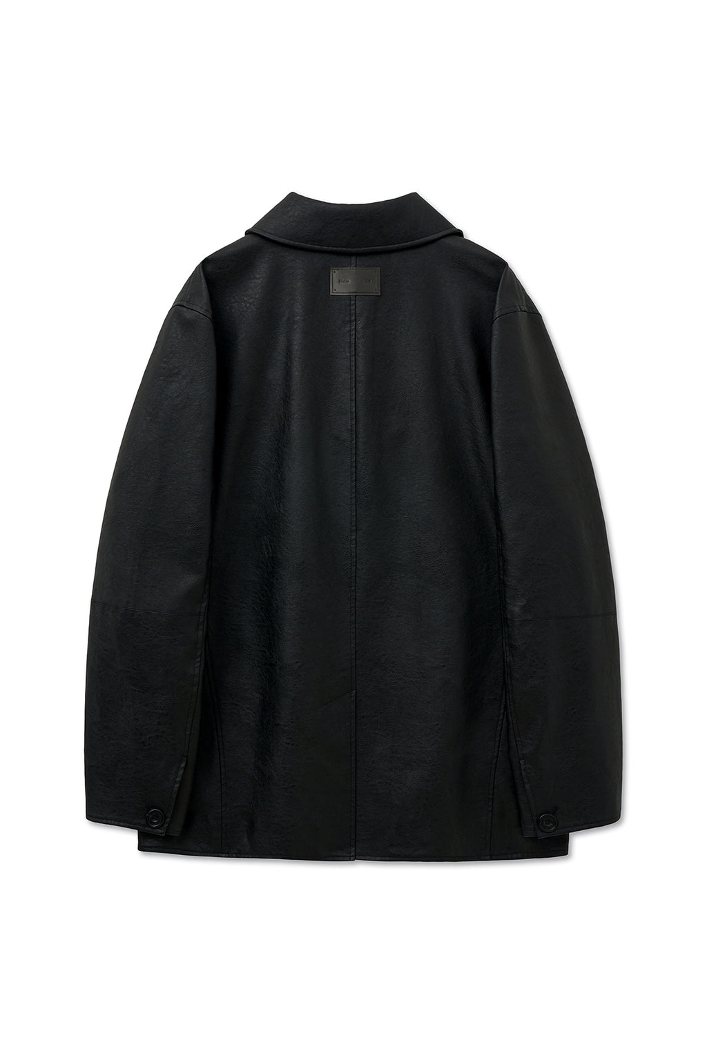 Matinkim Faux Leather Double Jacket For Men IN Black