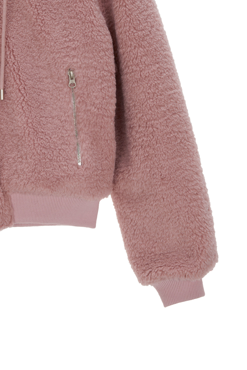 Matinkim Logo Point Fleece Hoody Jumper For Women IN Pink