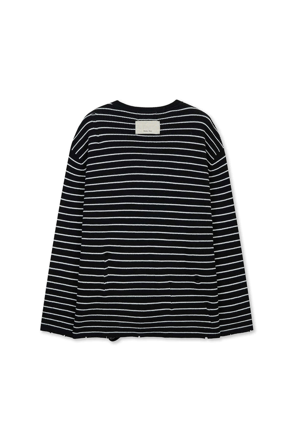 Matinkim Stripe Damaged Loose Pullover IN Black