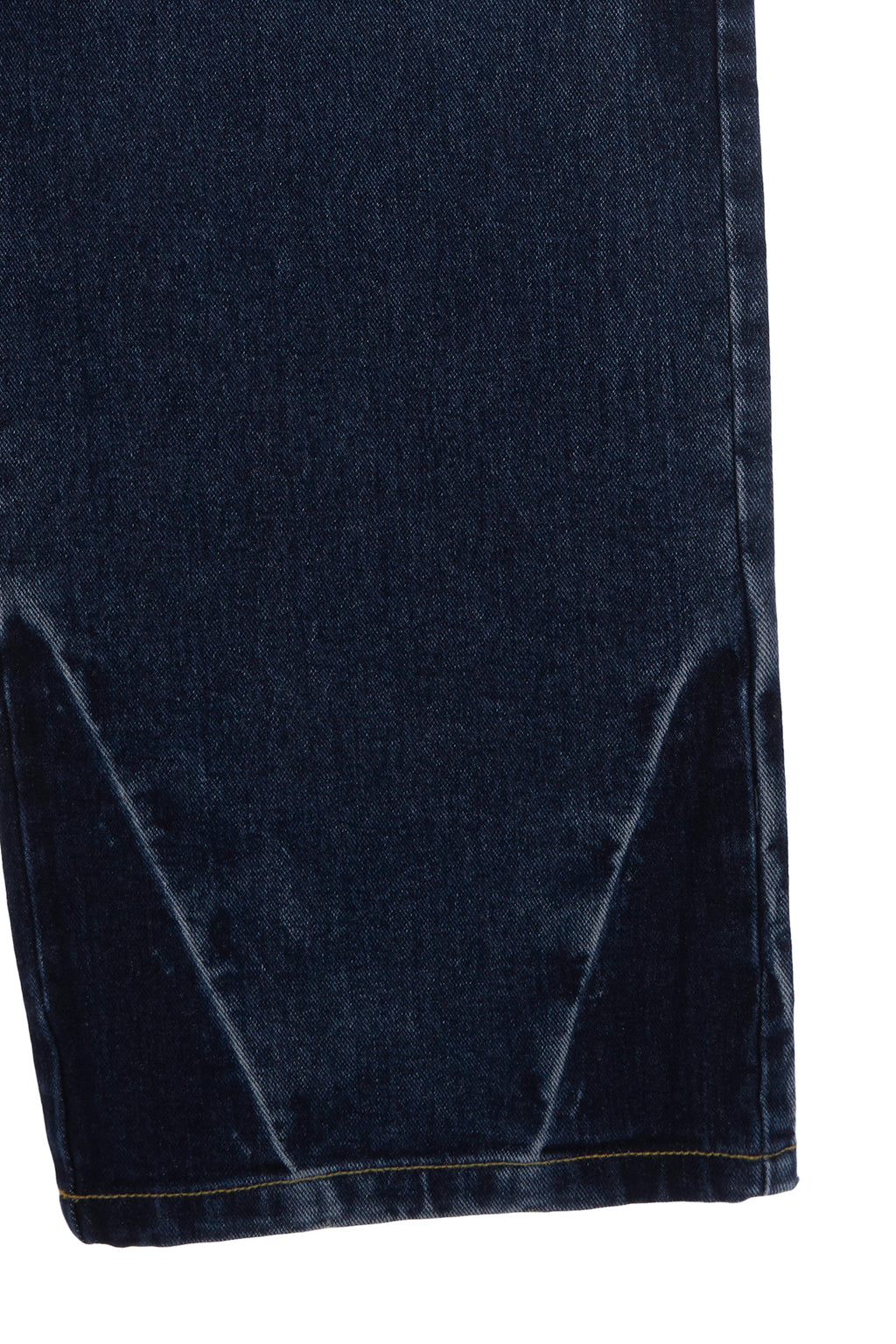 [matinkim] HEM WASHED POINT DENIM PANTS IN NAVY