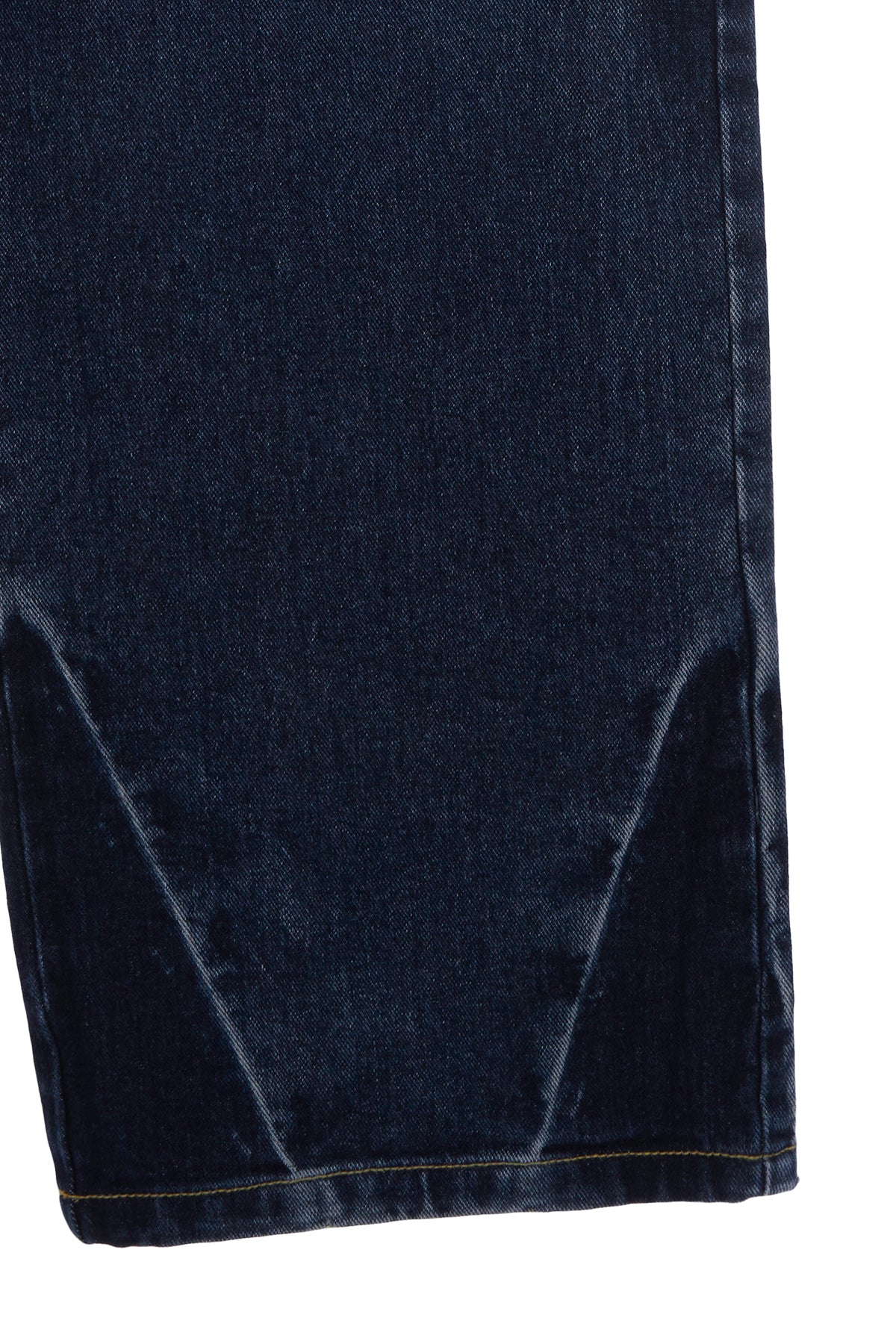 [matinkim] HEM WASHED POINT DENIM PANTS IN NAVY