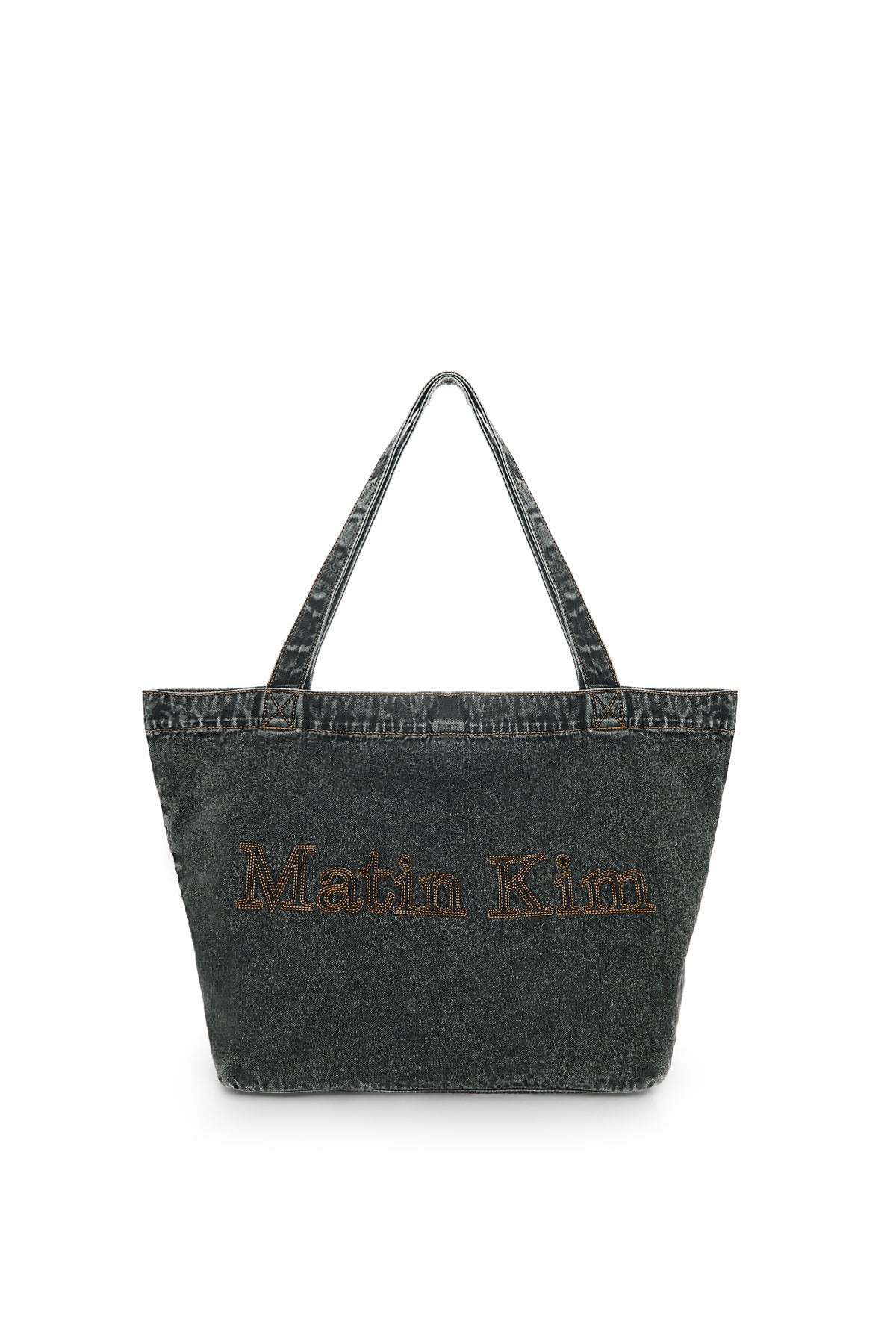 [matinkim] Matin Stitch Denim Shoulder Bag IN Black