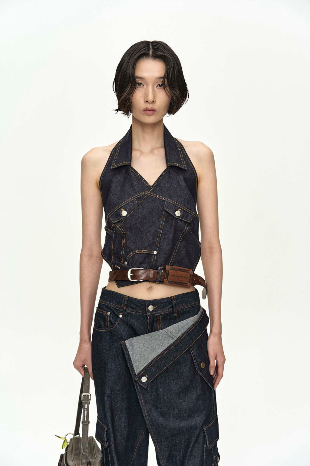 Andersson Bell Rigid Turnover Cargo Jeans