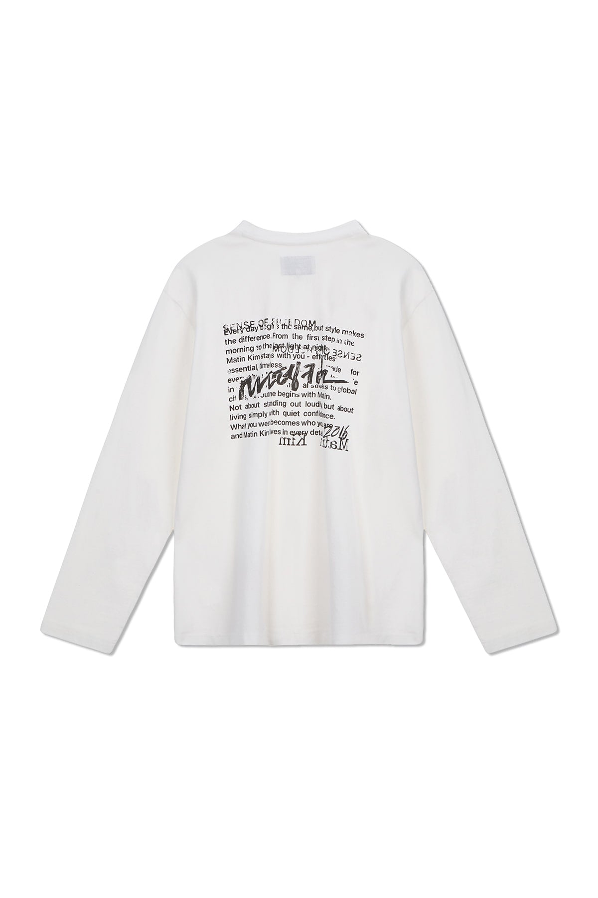 [matinkim] HANGEUL LOGO ARCHIVE LONG SLEEVE IN WHITE