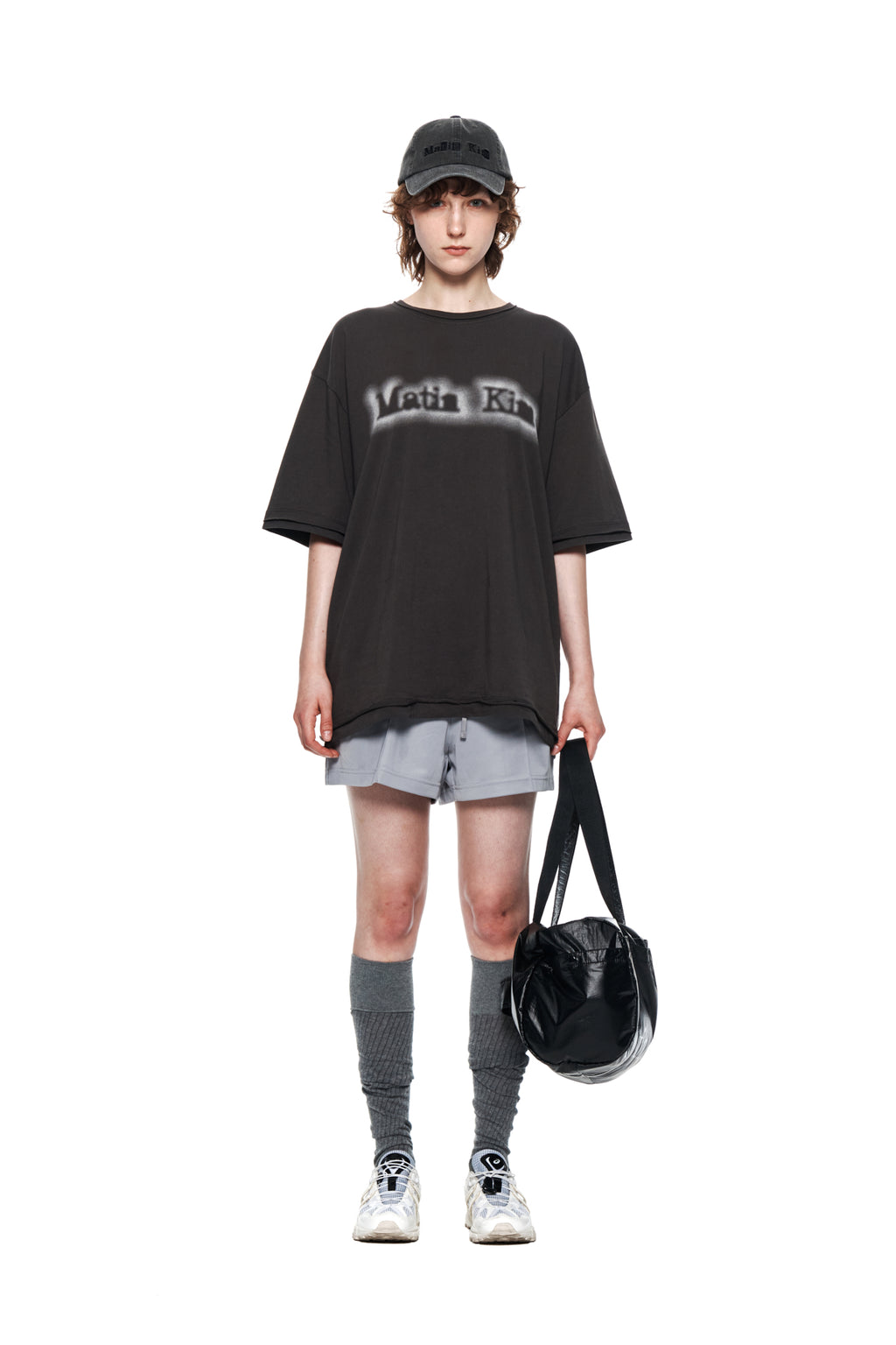 Matinkim Track Short Pants For Women IN Light Grey
