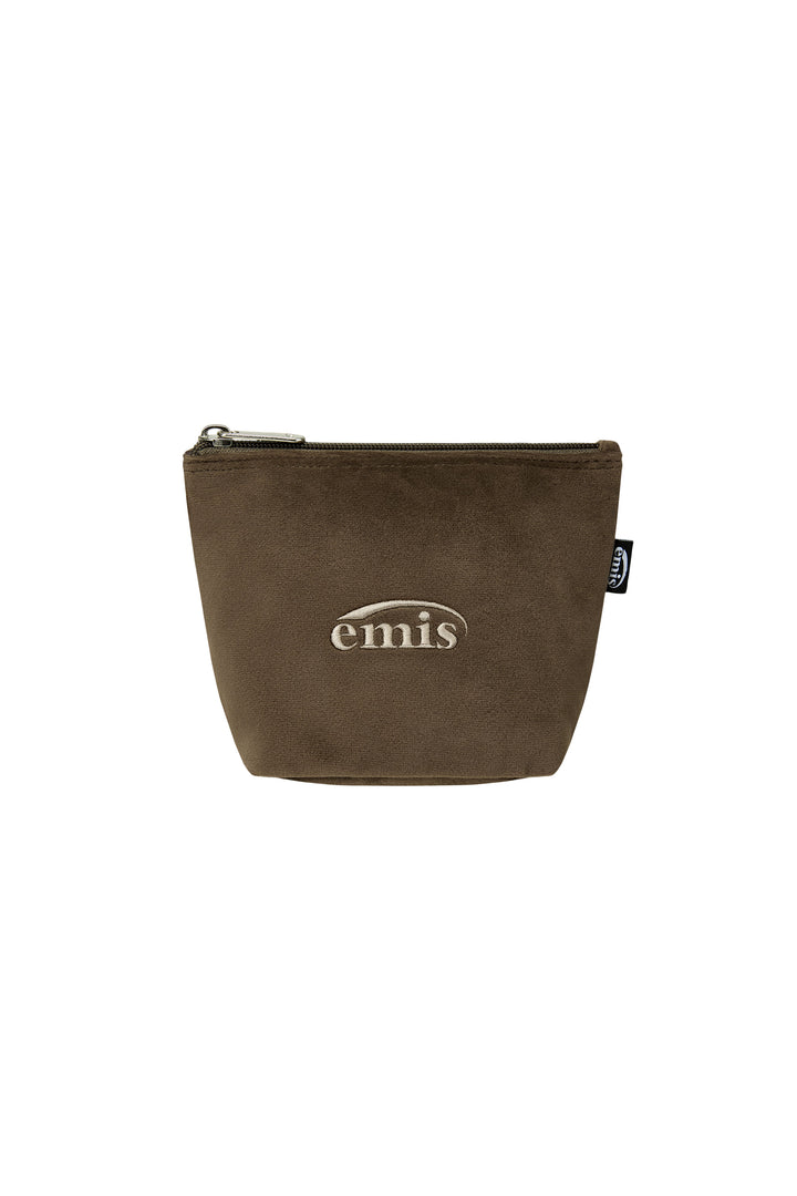 Emis Velvet Mini Pouch-Brown