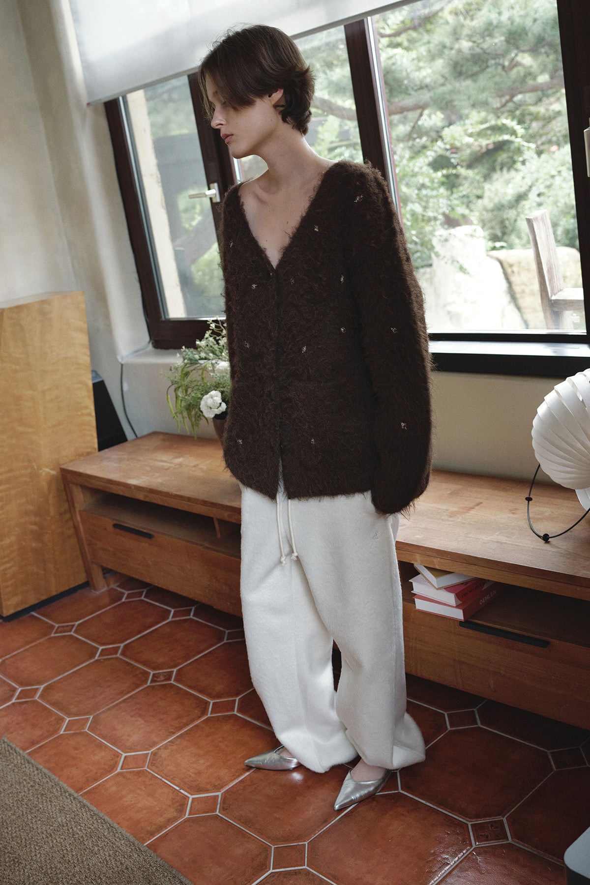 Overdueflair Wool Over Jogger Pants Ivory