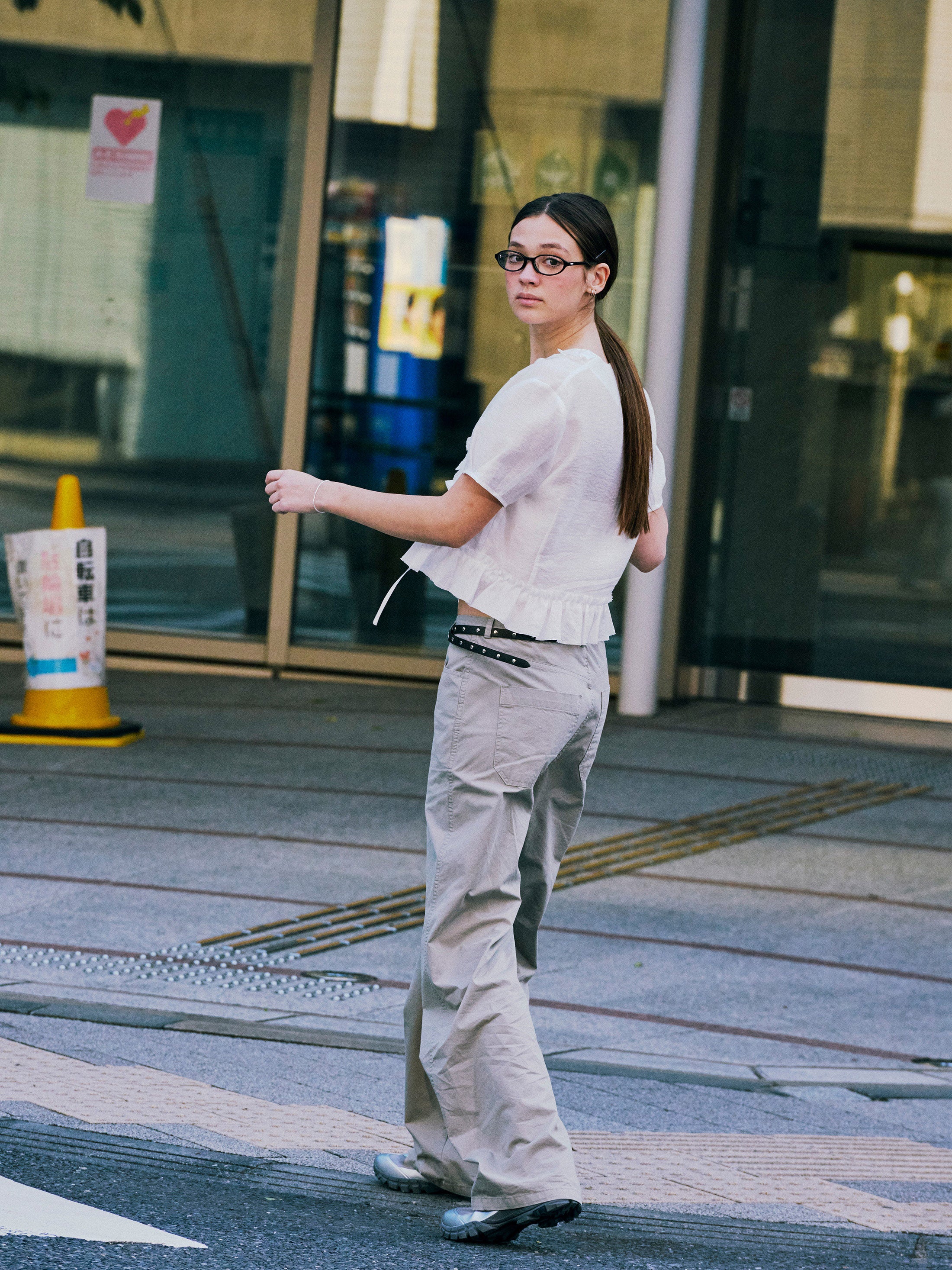 Low Classic Washed Cotton Relaxed Pants Greige