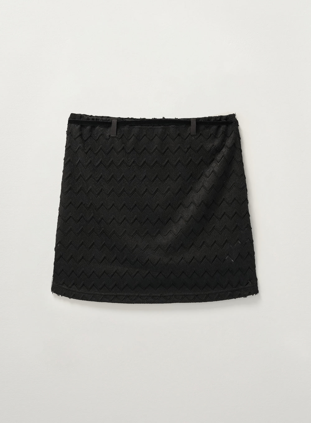 [satur] (W) Crochet Layered Skirt - Black