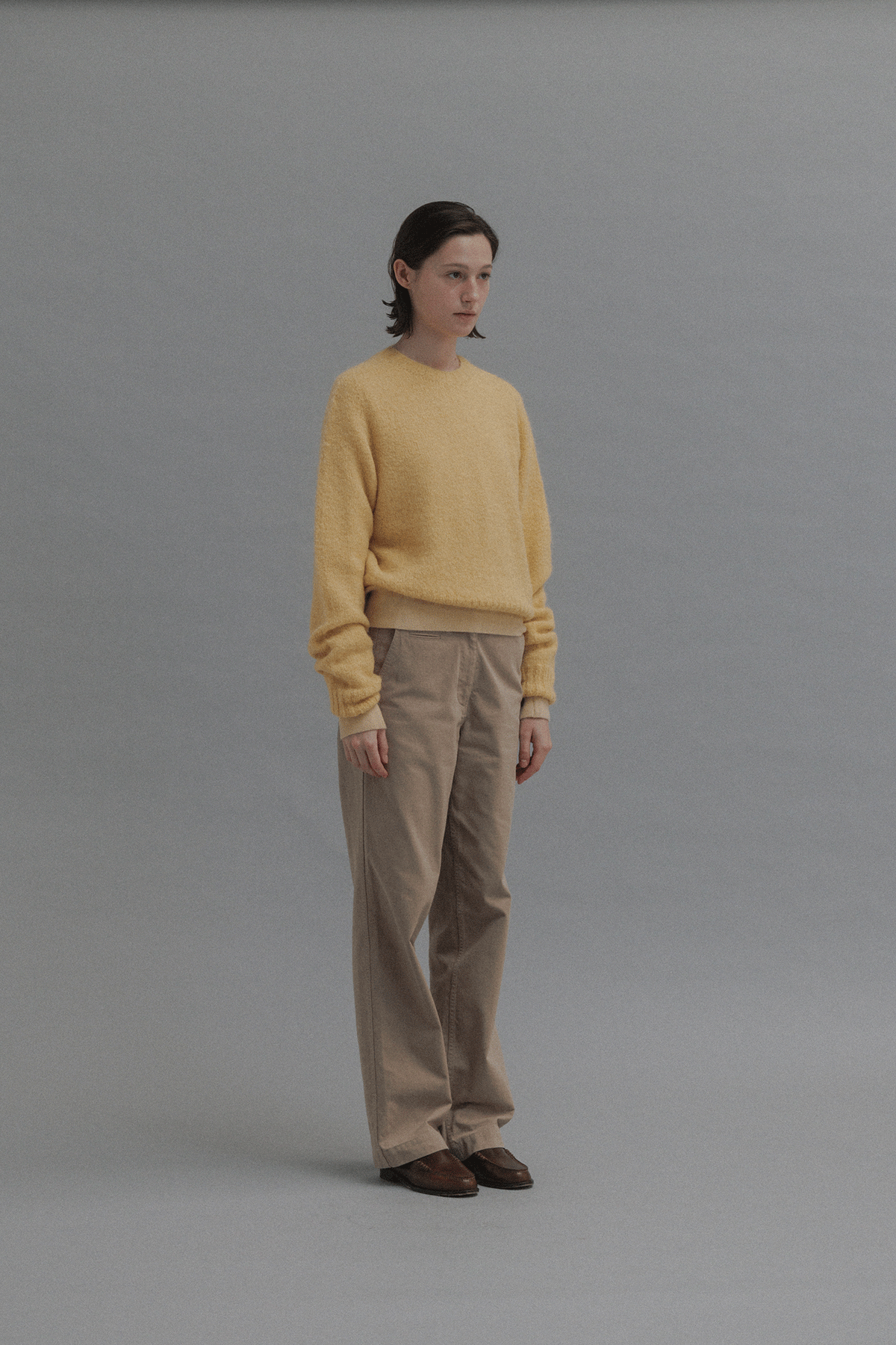 Nothing Written Alpaca pullover sweater (Egg yolk)
